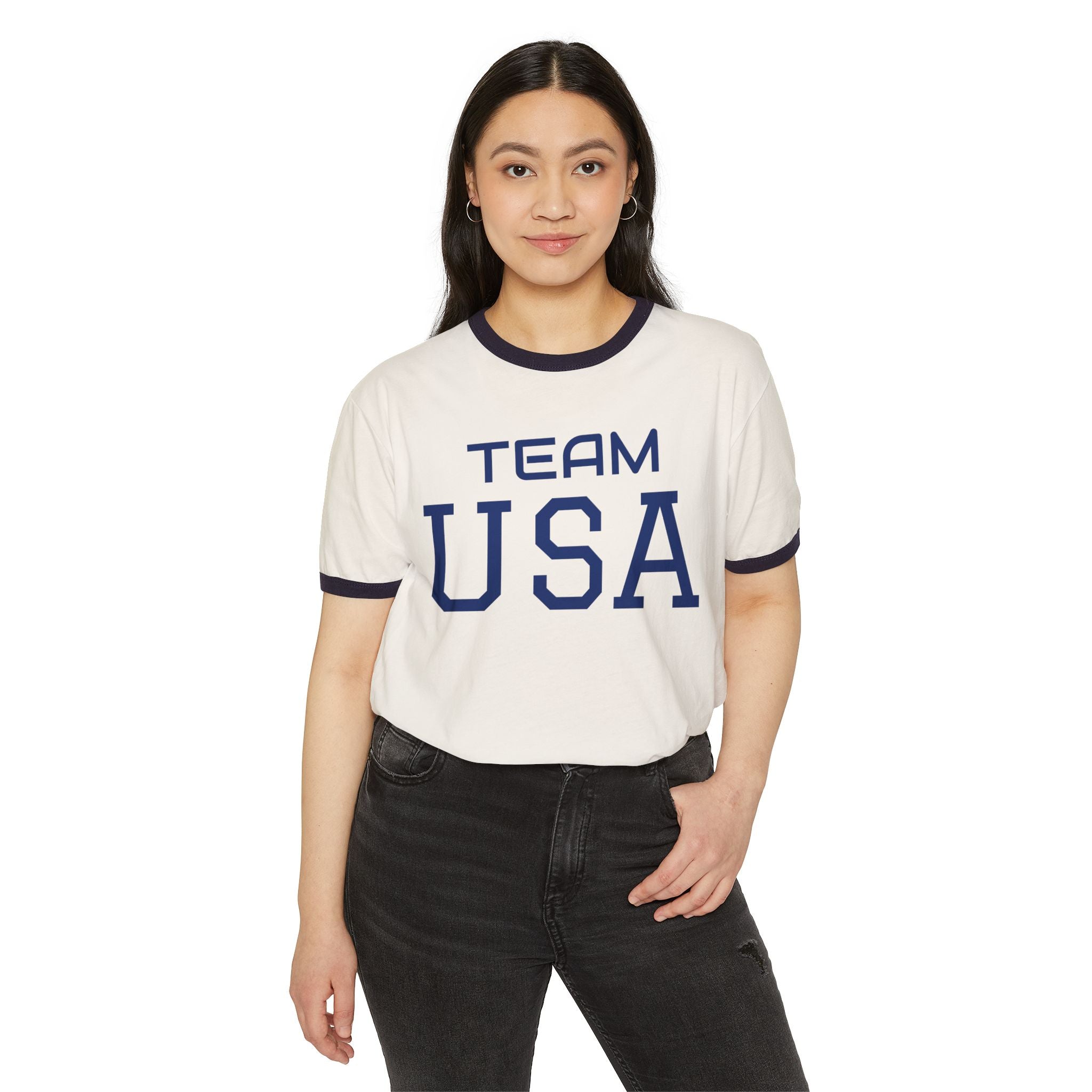 Team USA Ringer T‑Shirt — LA28 Olympic Retro Tee