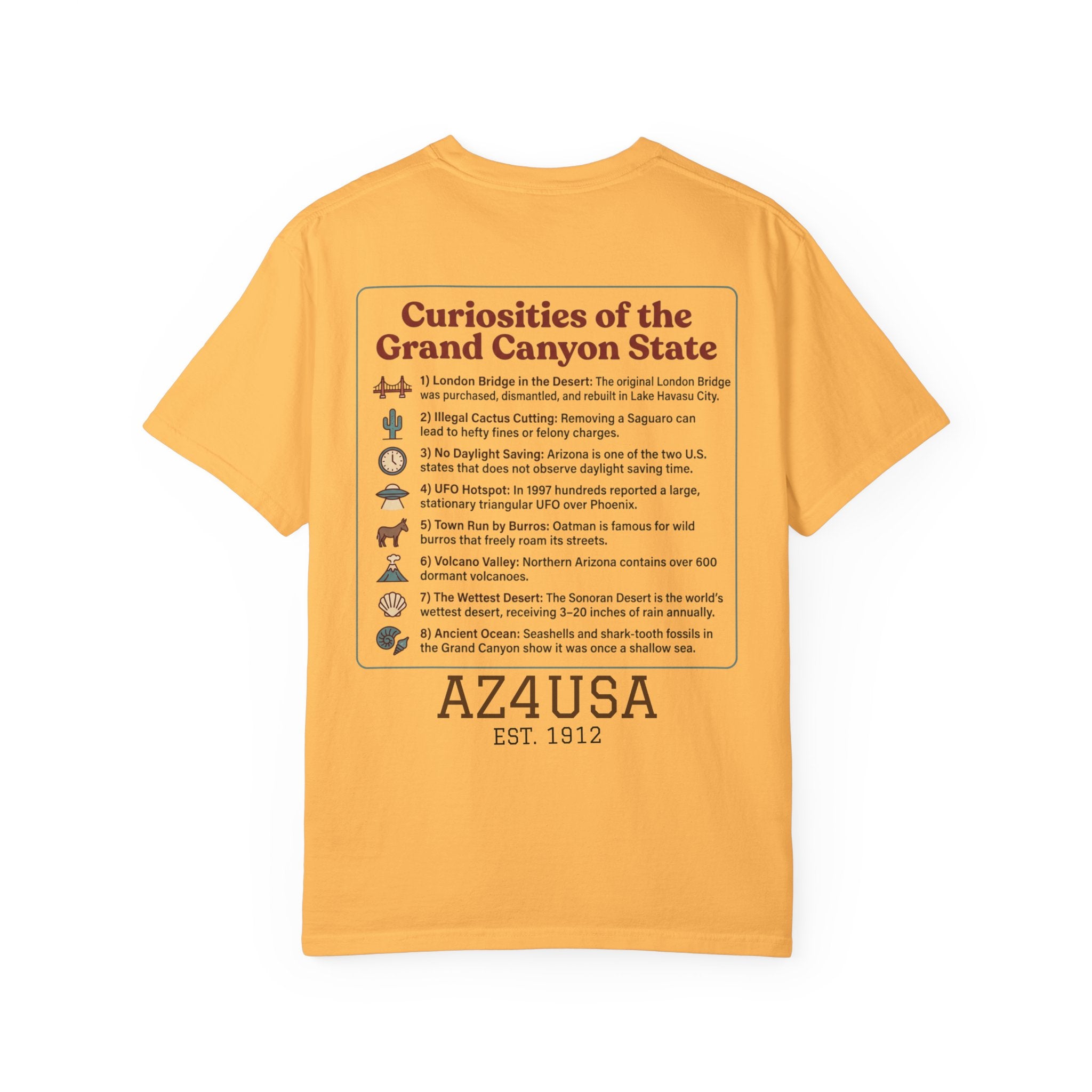Arizona Pride T-Shirt — Grand Canyon State Facts Graphic Tee