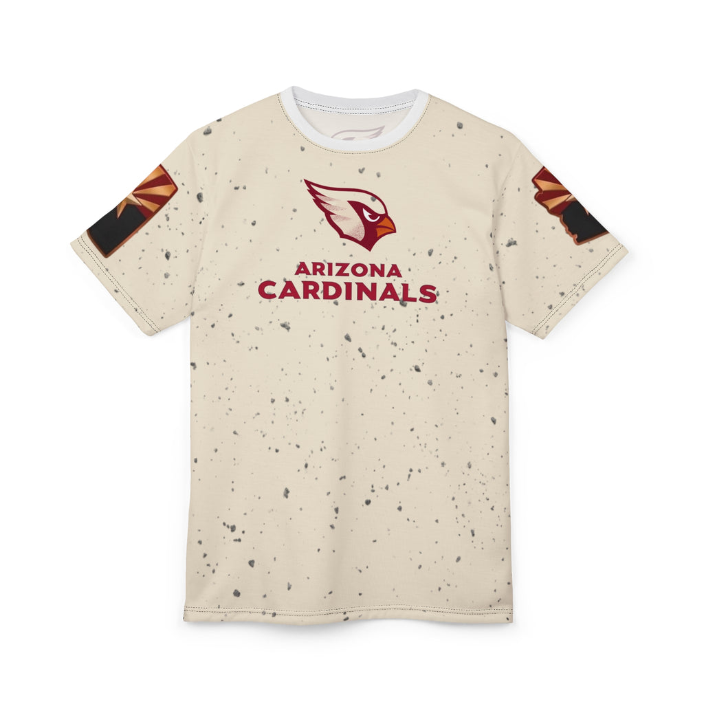 Arizona Cardinals Split-Color Logo Tee — All-Over Print Fan Shirt