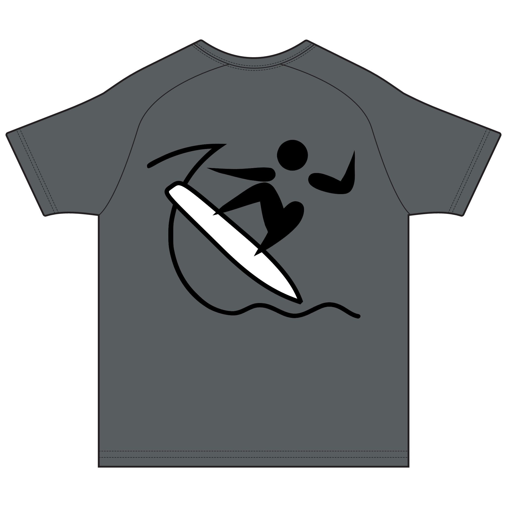 Surf Rashguard Tee – USA Surfing Wave Logo & Surfer Graphic