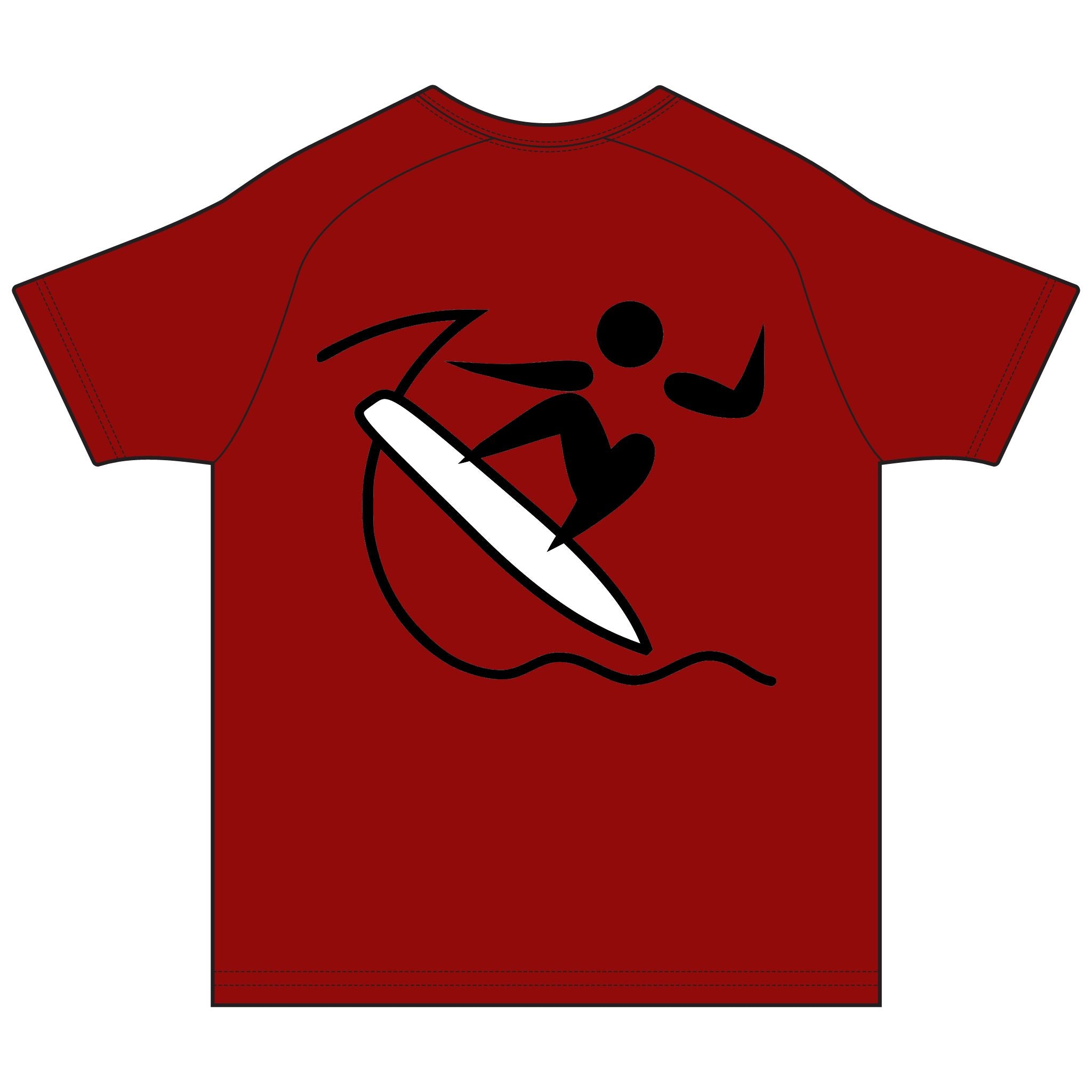 Surf Rashguard Tee – USA Surfing Wave Logo & Surfer Graphic