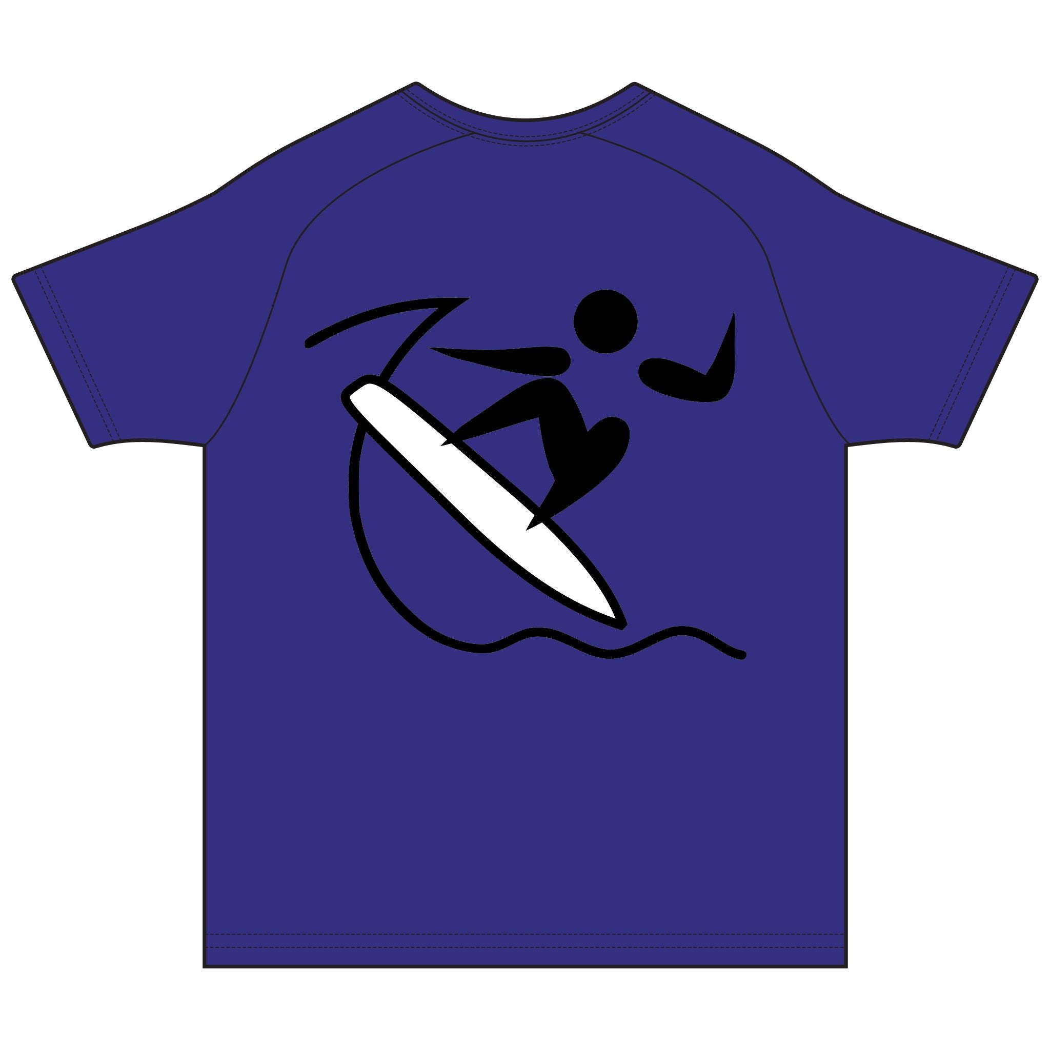 Surf Rashguard Tee – USA Surfing Wave Logo & Surfer Graphic