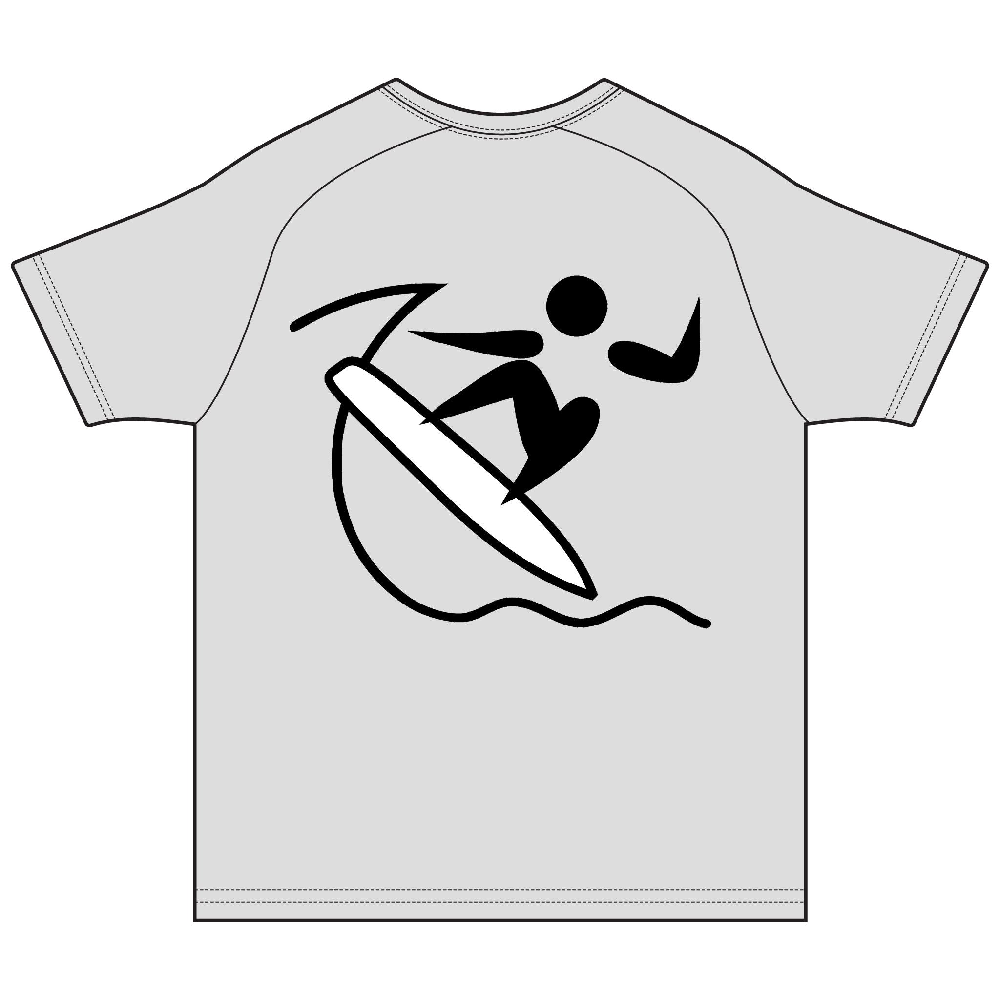 Surf Rashguard Tee – USA Surfing Wave Logo & Surfer Graphic