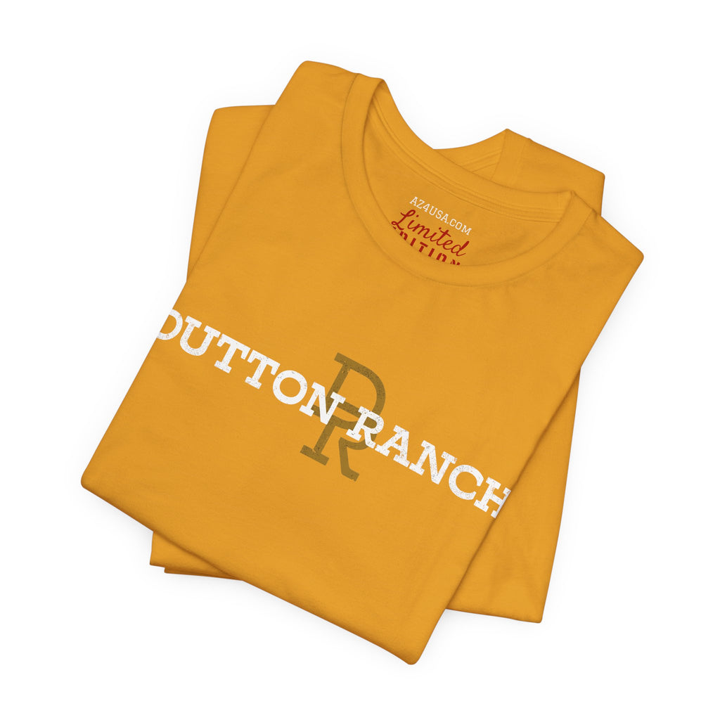 DR Monogram Tee — Vintage Gold Logo Short Sleeve Shirt