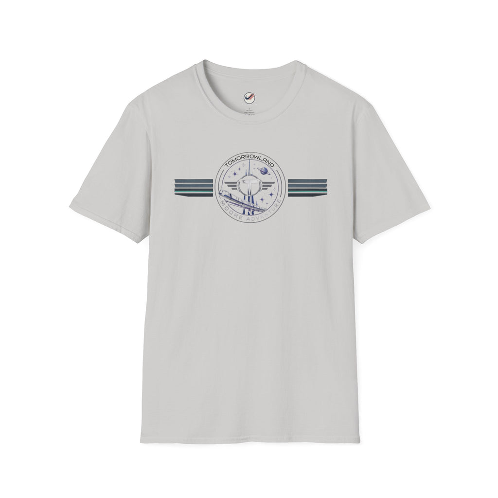 Tomorrowland 'Moore Adventure' Logo T‑Shirt — Retro Space Adventure Graphic Tee