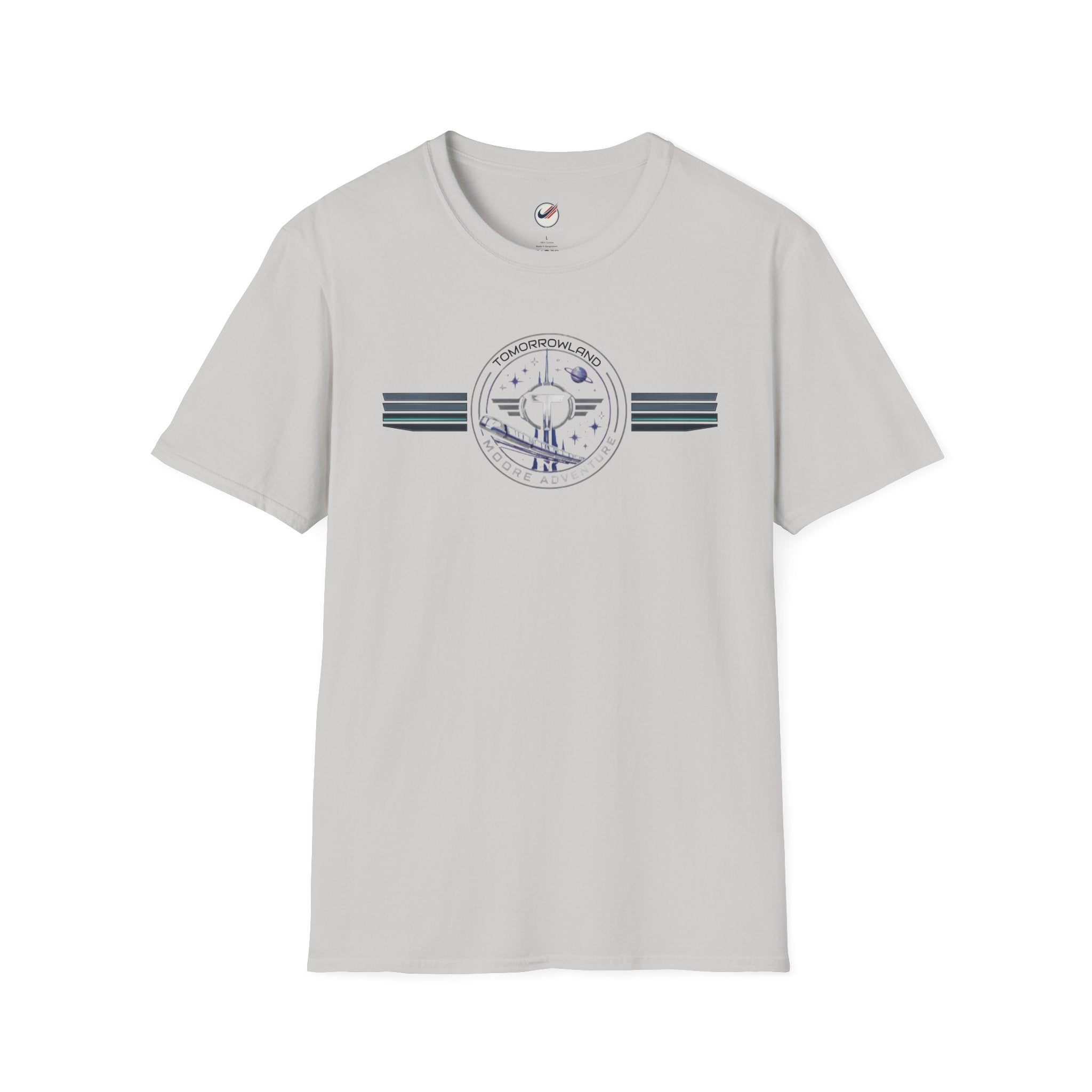 Tomorrowland 'Moore Adventure' Logo T‑Shirt — Retro Space Adventure Graphic Tee