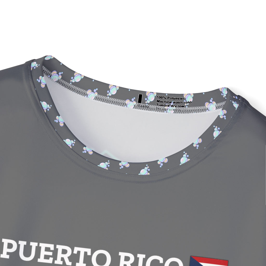 PR Puerto Rico Sports Jersey — Light Blue Athletic Tee with Star Logo