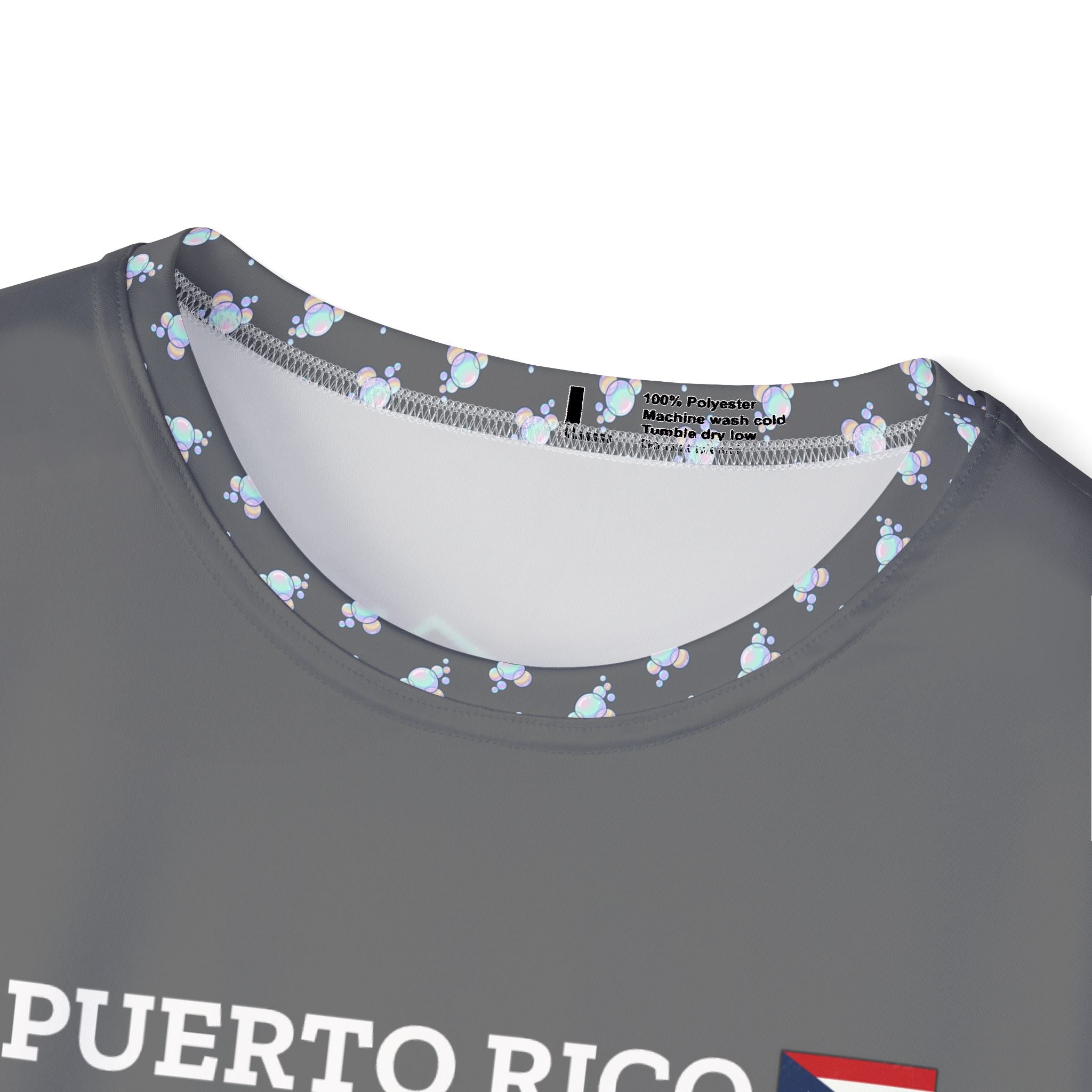 PR Puerto Rico Sports Jersey — Light Blue Athletic Tee with Star Logo