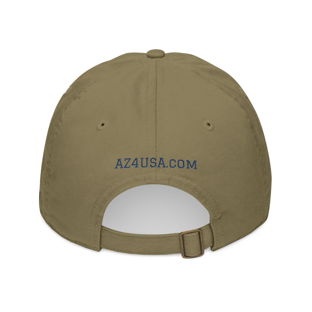 Embroidered Organic Baseball Cap — 'Moore Cruises' Earth Logo (AZUSA.COM)