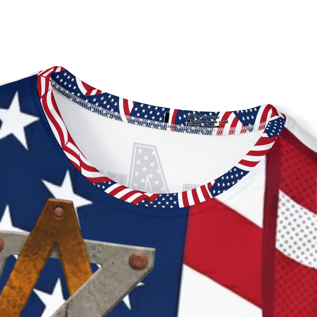 USA Flag Soccer Jersey – Red White Blue Athletic Tee (Number 22)