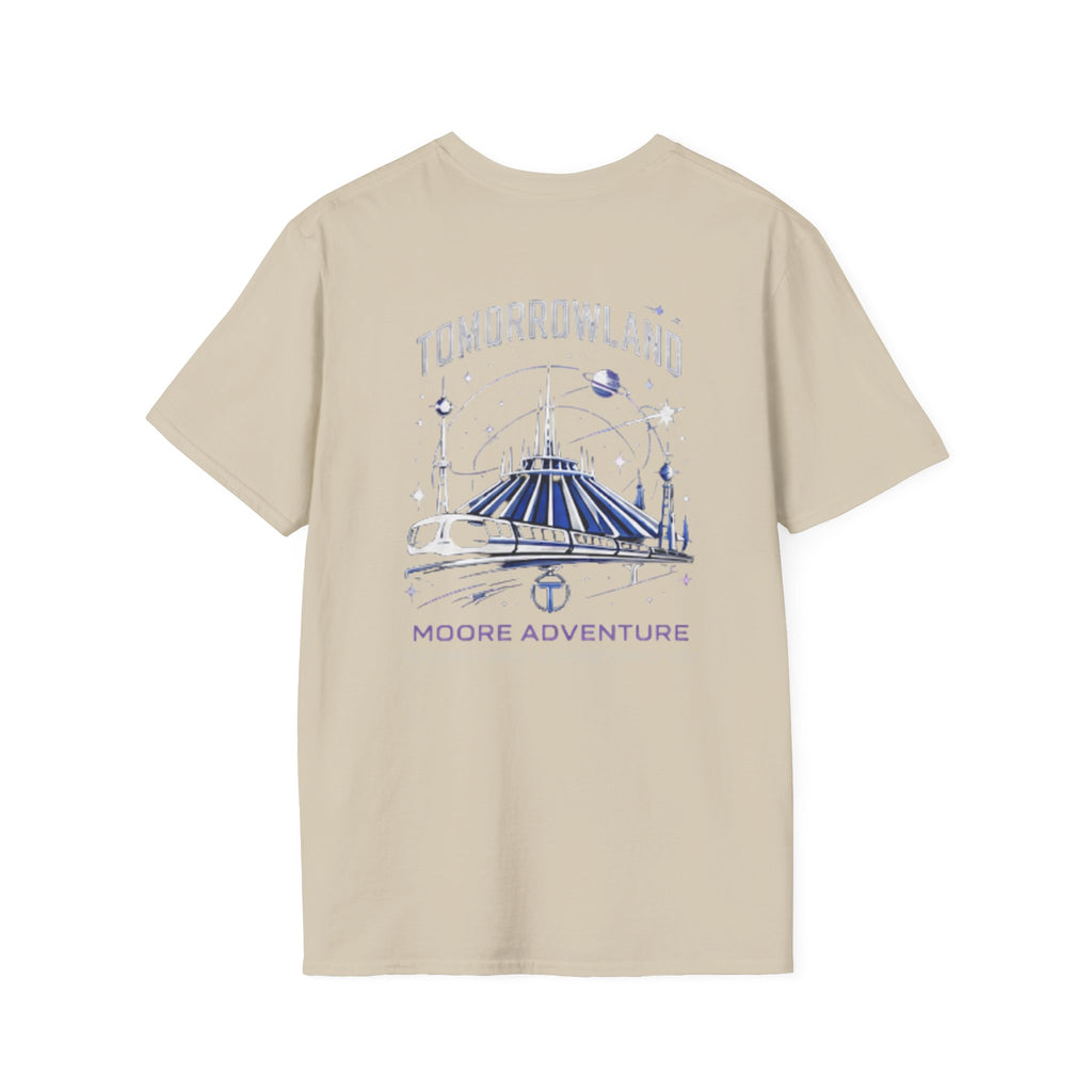 Tomorrowland 'Moore Adventure' Logo T‑Shirt — Retro Space Adventure Graphic Tee