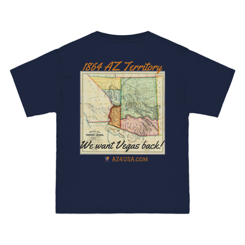 Arizona Territory 1864 T-Shirt — Vintage Map 'We Want Vegas Back' Tee