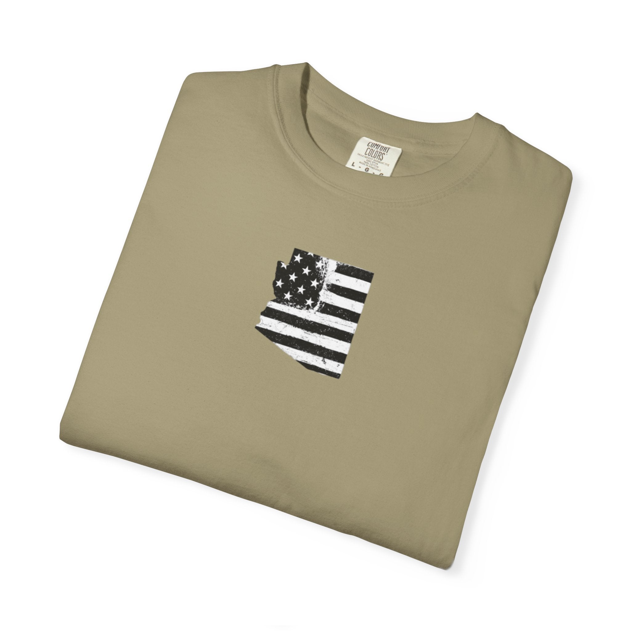 Arizona Flag Tee - Born in America, American Pride Shirt, Unisex Graphic T-Shirt, Arizona Themed Apparel, Patriotic Gift