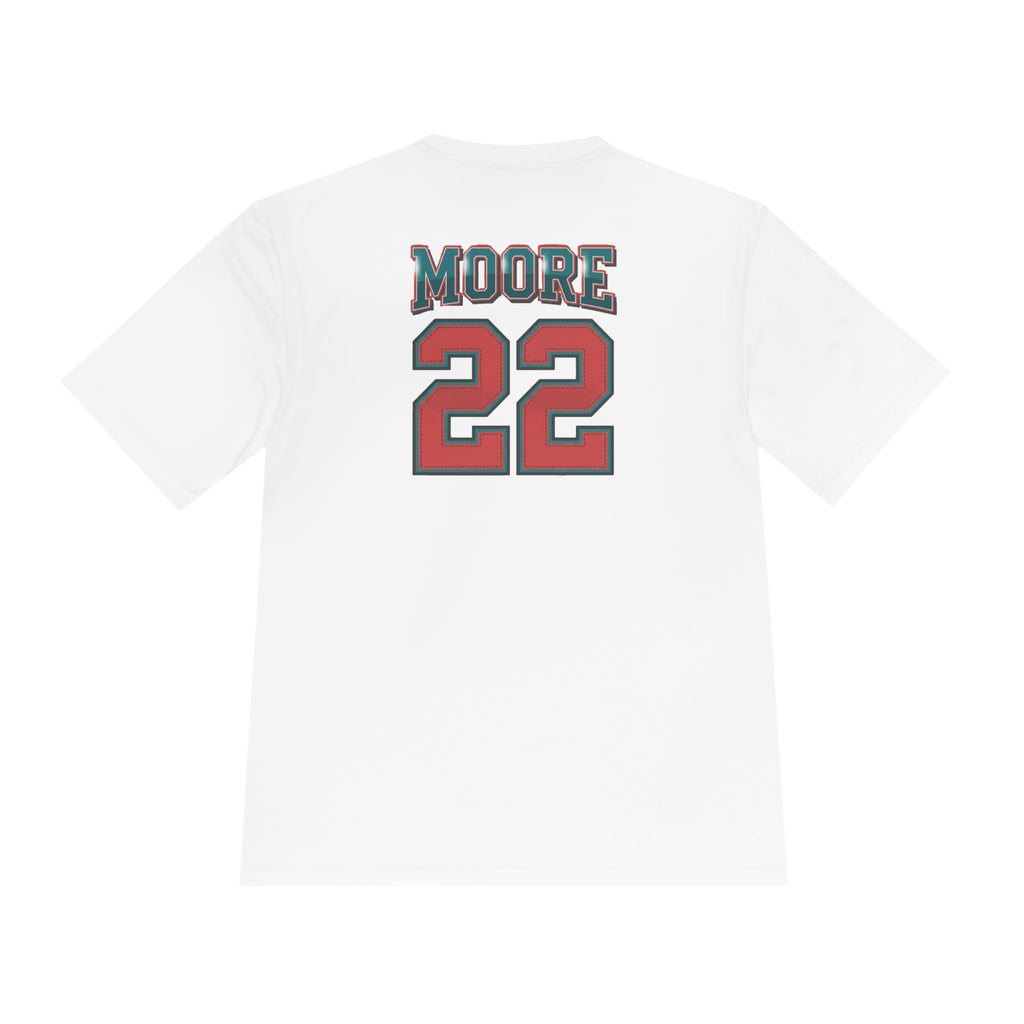 47 Sports Graphic Tee — Custom 'Moore 22' Athletic Moisture‑Wicking Shirt