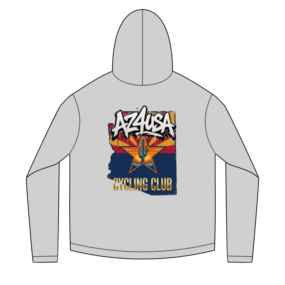 Azusa Cycling Club Solar Hoodie — Retro Arizona Sun Graphic Hoodie