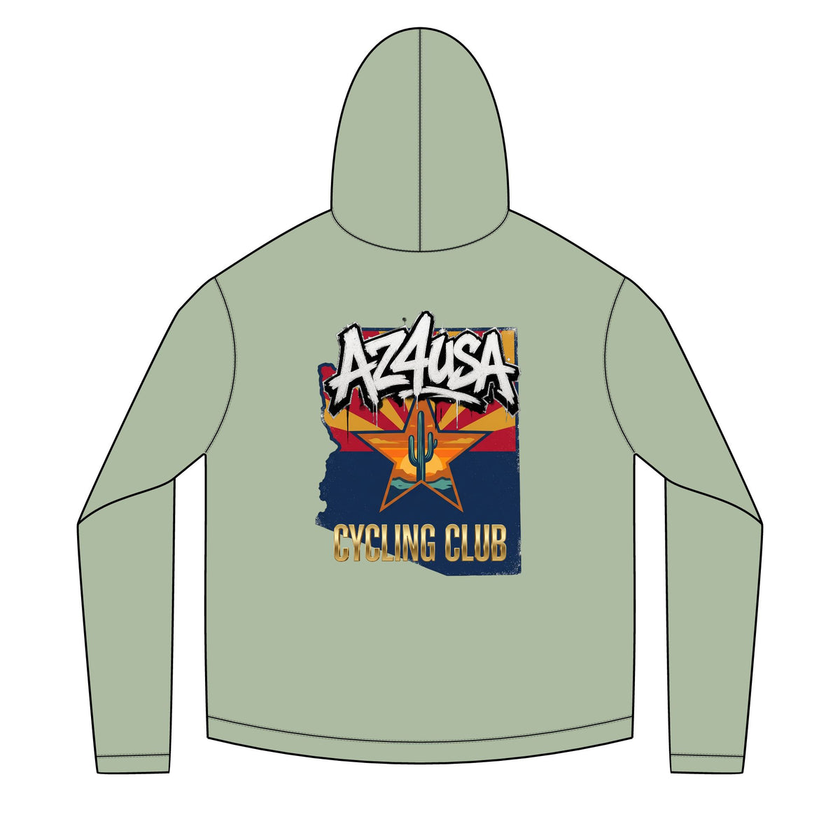 Azusa Cycling Club Solar Hoodie — Retro Arizona Sun Graphic Hoodie