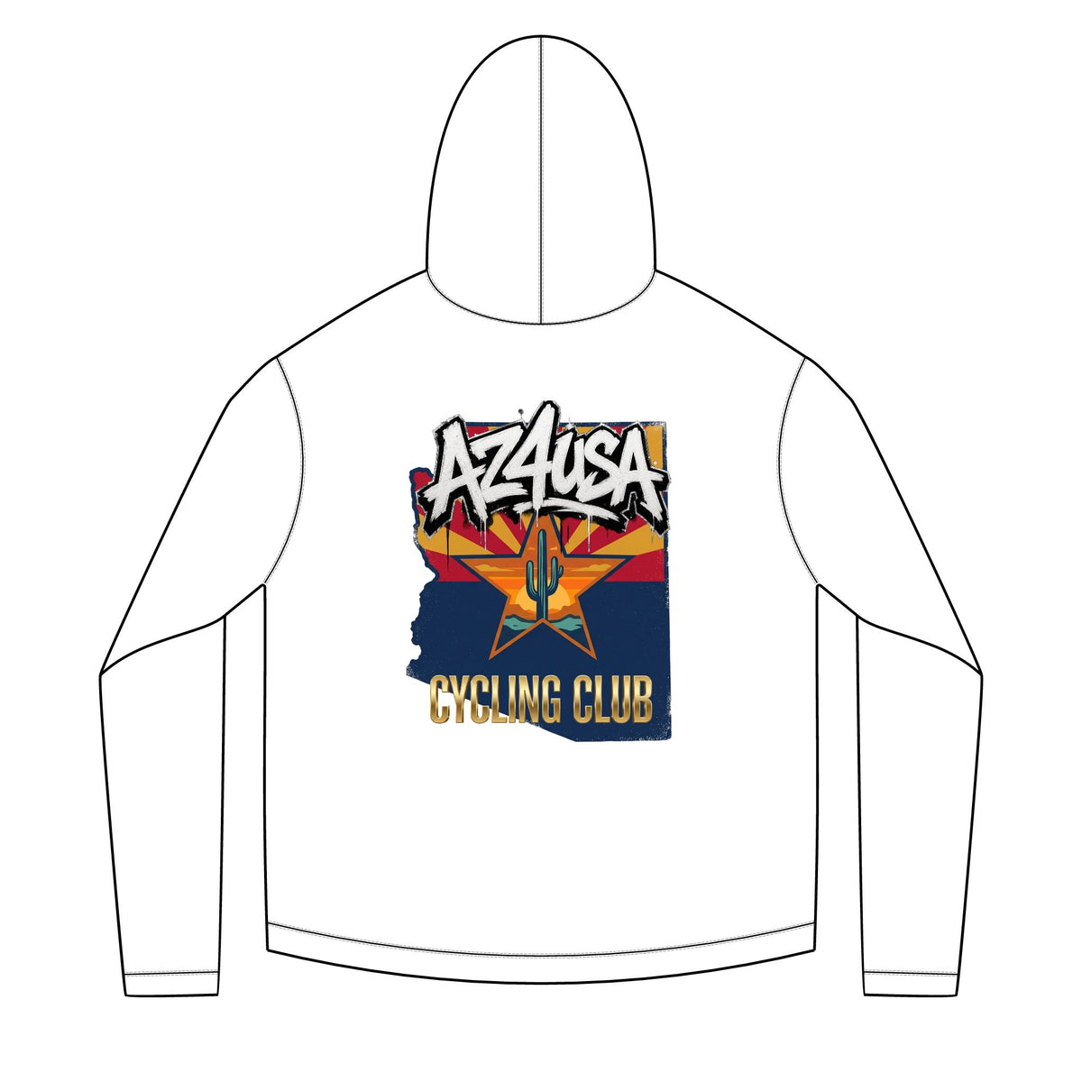 Azusa Cycling Club Solar Hoodie — Retro Arizona Sun Graphic Hoodie