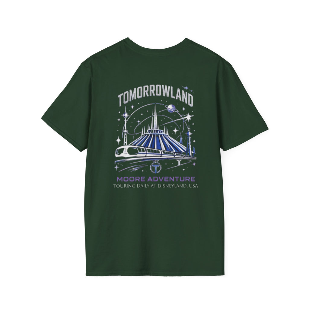 Tomorrowland 'Moore Adventure' Logo T‑Shirt — Retro Space Adventure Graphic Tee