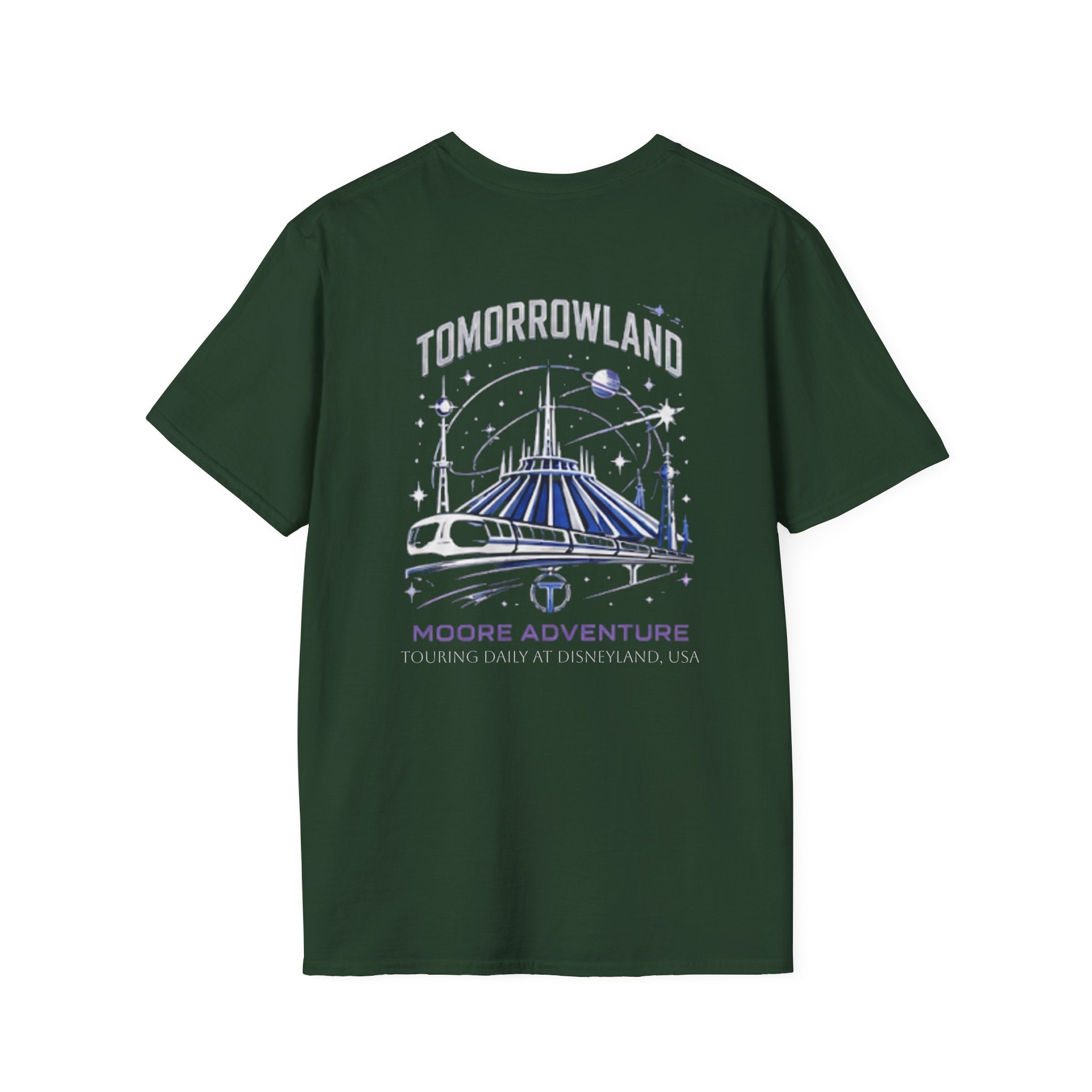 Tomorrowland 'Moore Adventure' Logo T‑Shirt — Retro Space Adventure Graphic Tee