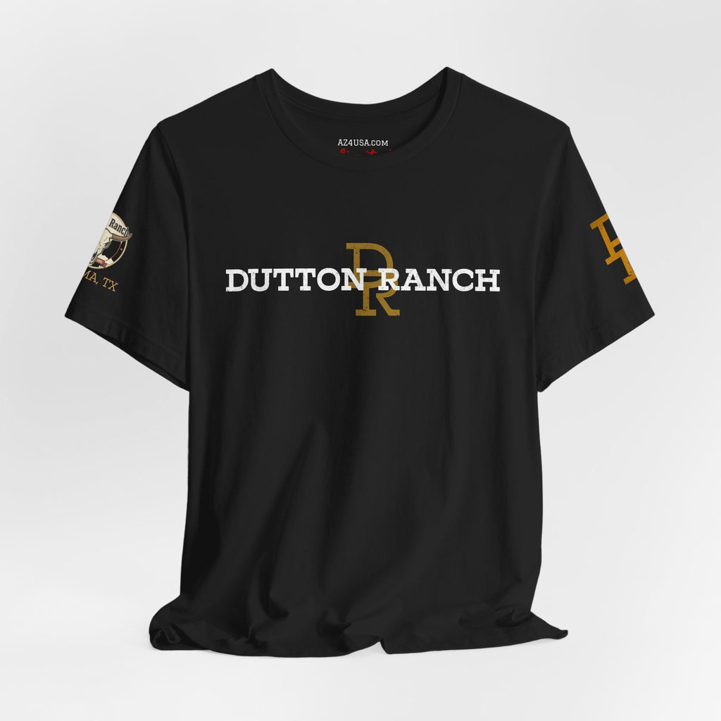 DR Monogram Tee — Vintage Gold Logo Short Sleeve Shirt
