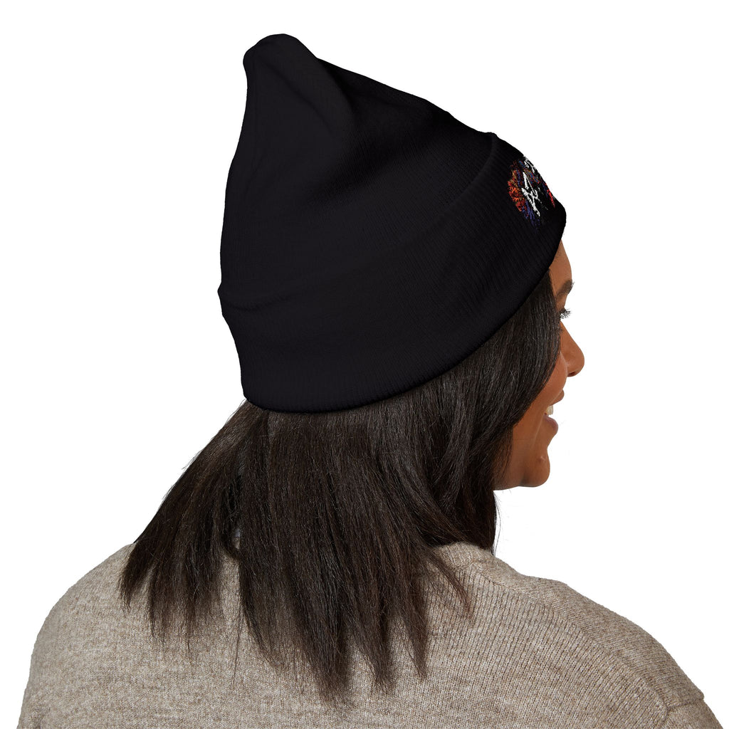 Embroidered Graffiti AZ4USA Scorpion Beanie — Classic Cuffed Knit Hat