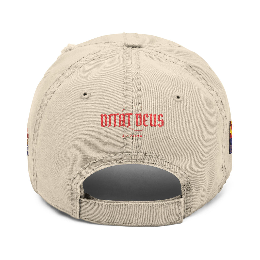 AZ4USA Distressed Dad Hat — Embroidered 'AZ4USA Baseball Cap with Flag
