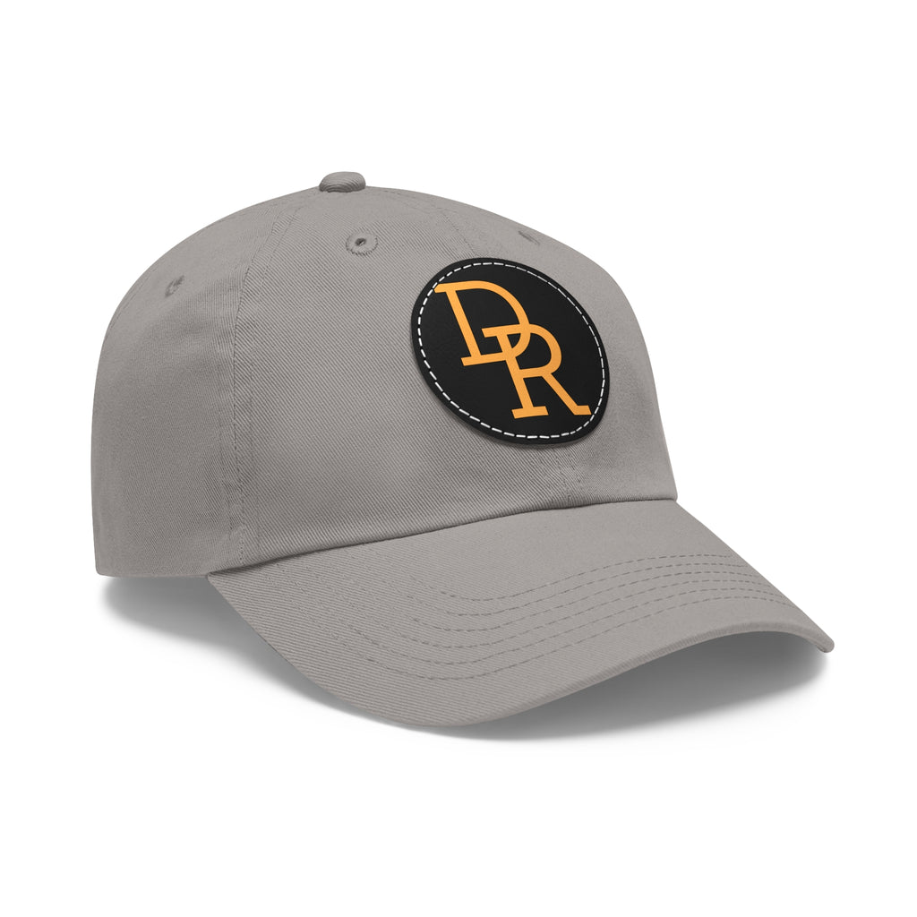 Dad Hat — Monogram Leather Patch Cap (DR Initials)