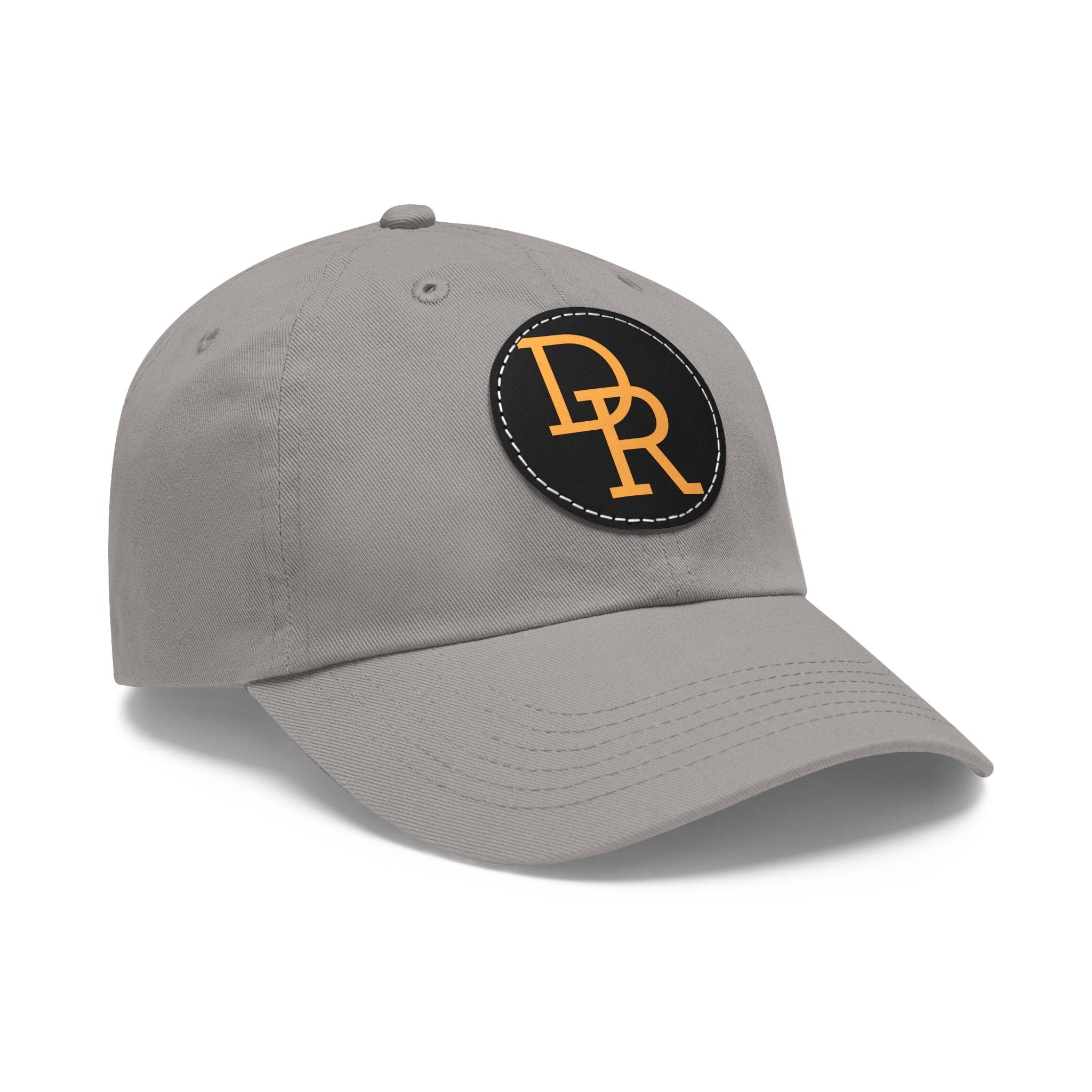 Dad Hat — Monogram Leather Patch Cap (DR Initials)