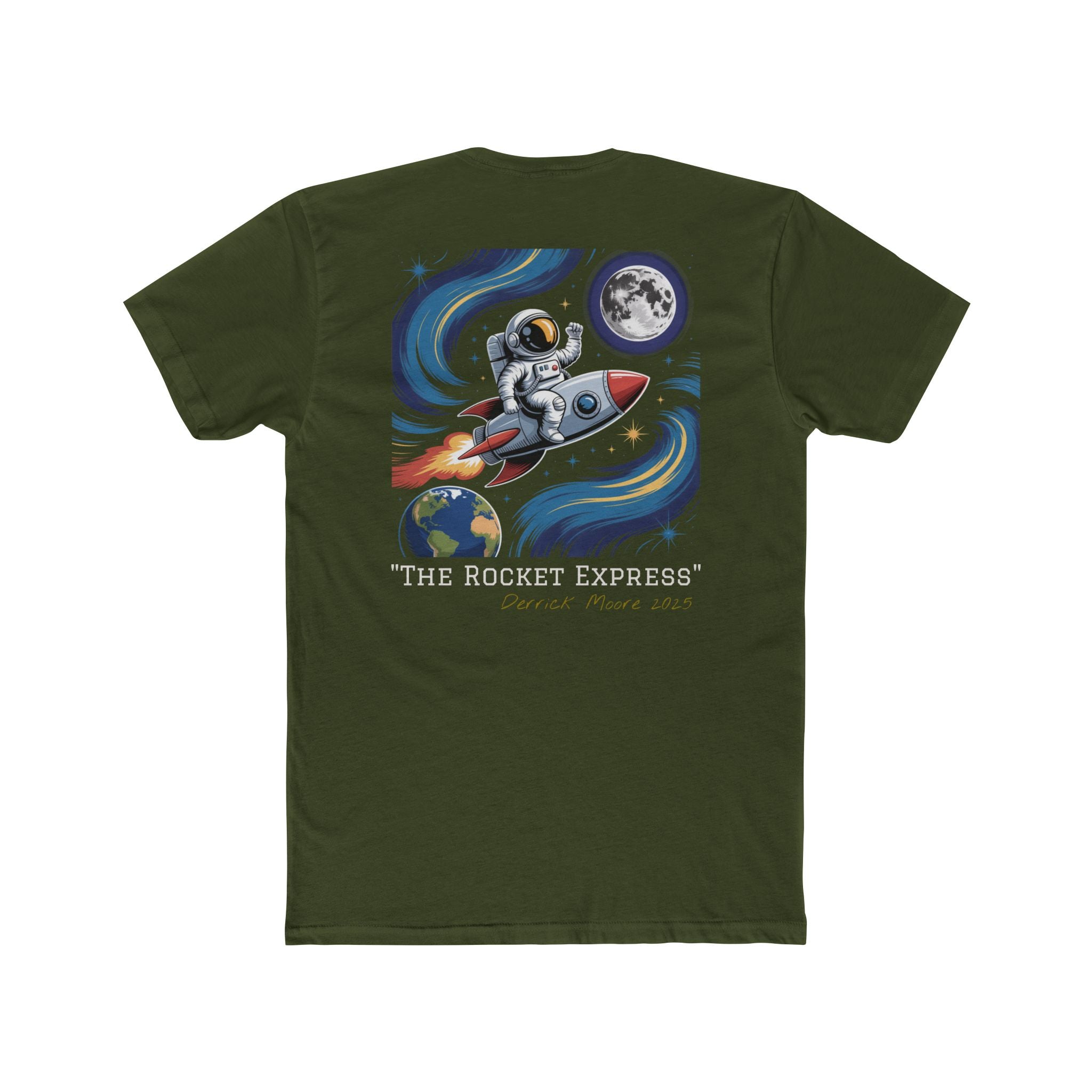 "The Rocket Express" 2025 on back - space4me front logo T-Shirt