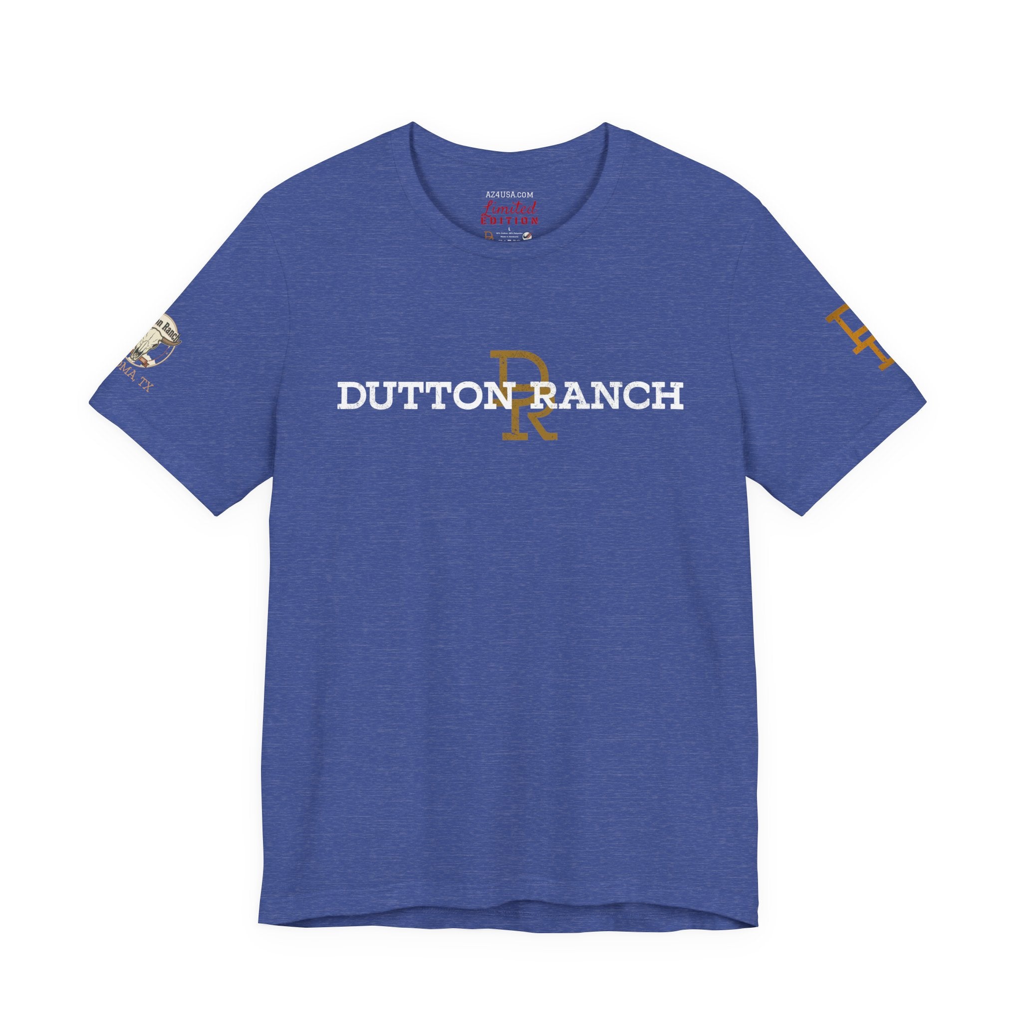 DR Monogram Tee — Vintage Gold Logo Short Sleeve Shirt