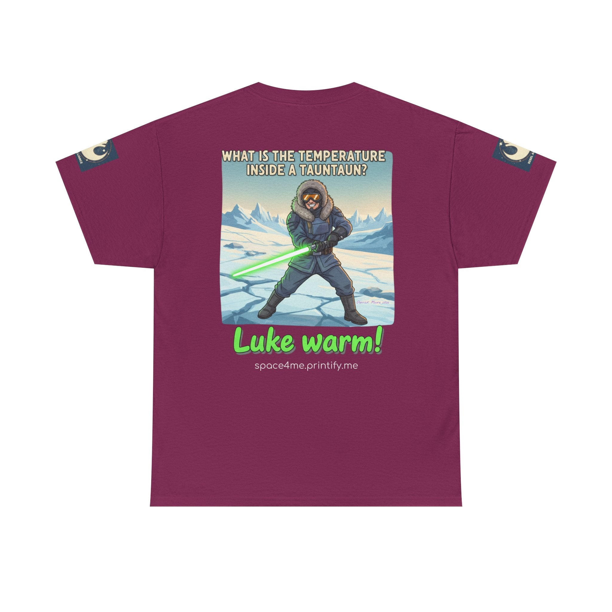 Luke Warm! Star Wars Luke Skywalker Tauntaun Joke T-Shirt Rebel Alliance