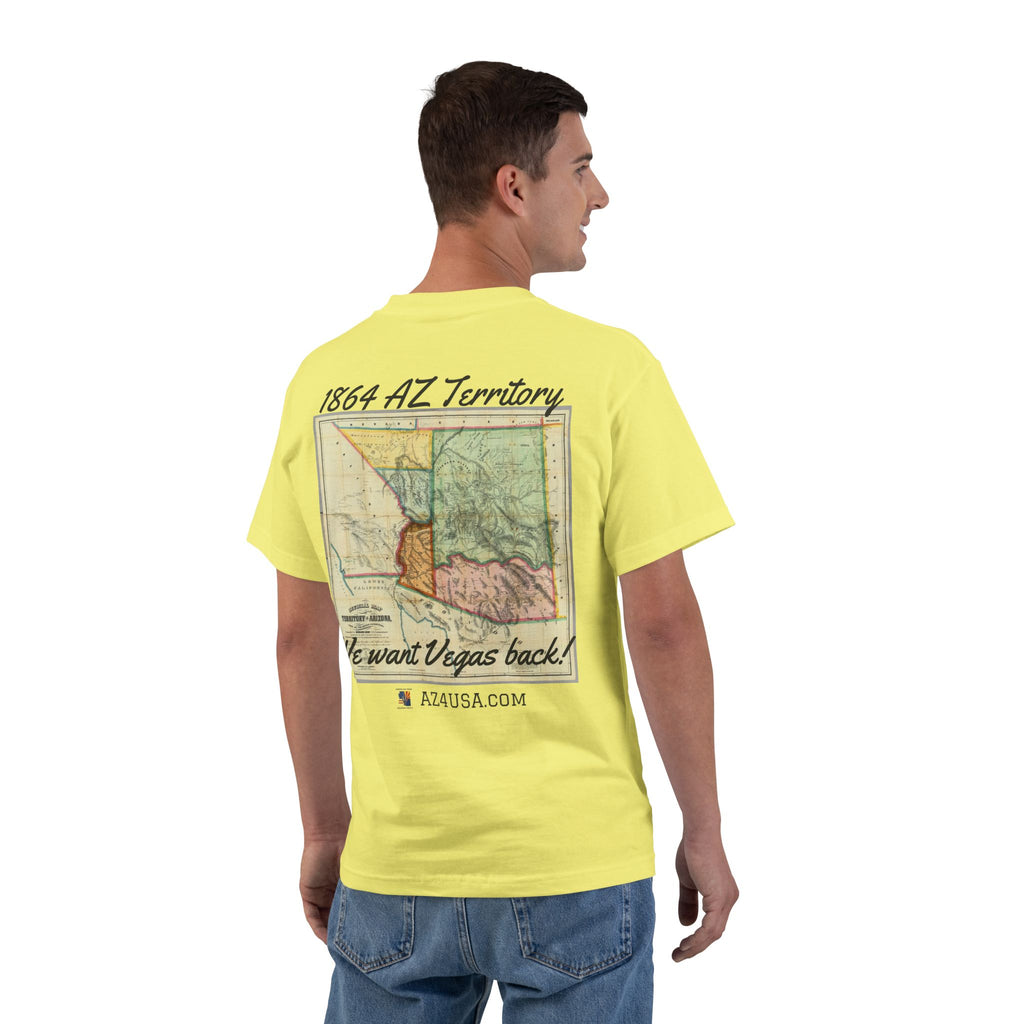 Arizona Territory 1864 T-Shirt — Vintage Map 'We Want Vegas Back' Tee