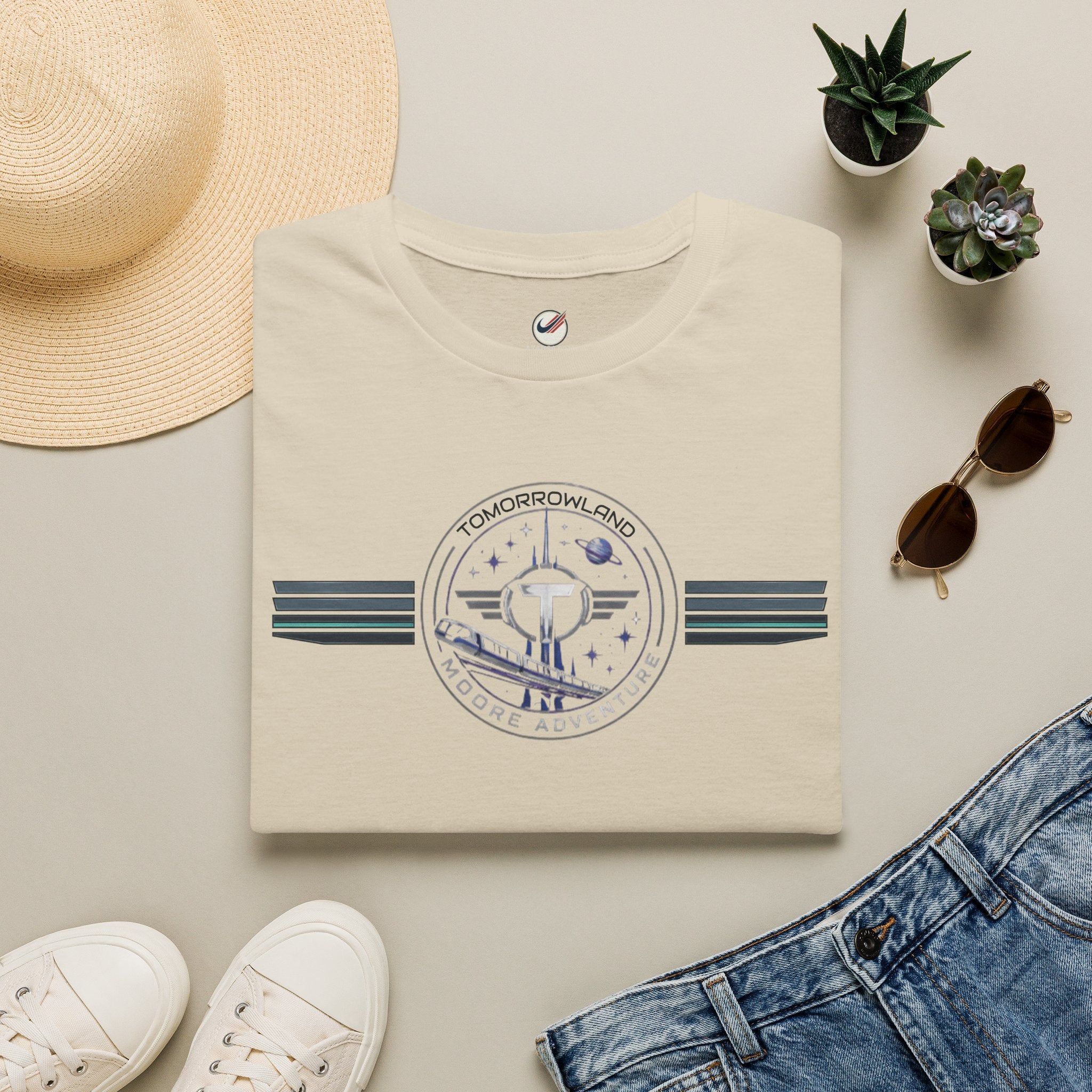 Tomorrowland 'Moore Adventure' Logo T‑Shirt — Retro Space Adventure Graphic Tee