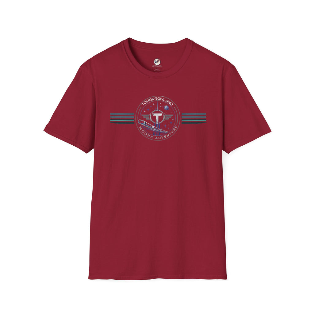 Tomorrowland 'Moore Adventure' Logo T‑Shirt — Retro Space Adventure Graphic Tee