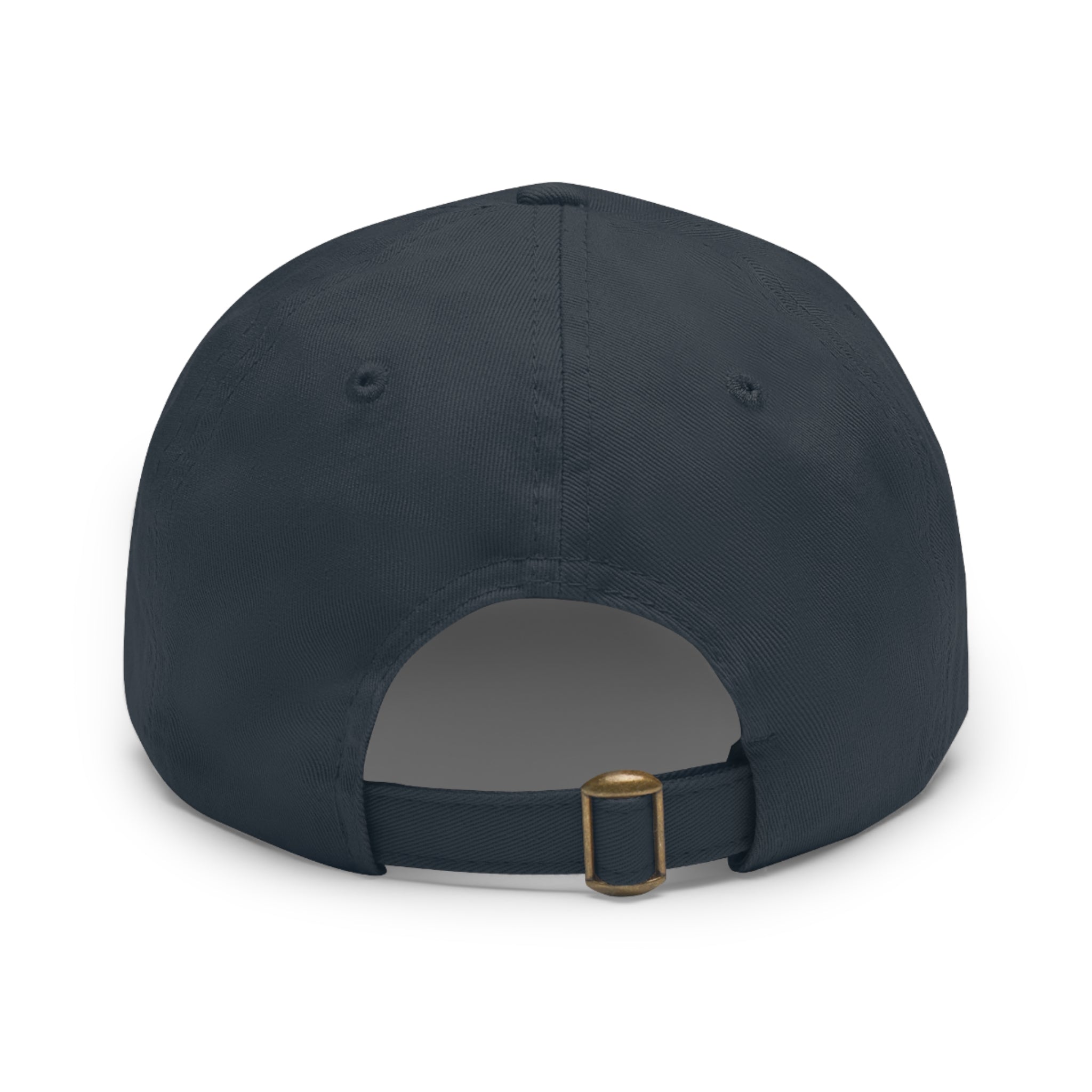Dad Hat — Monogram Leather Patch Cap (DR Initials)