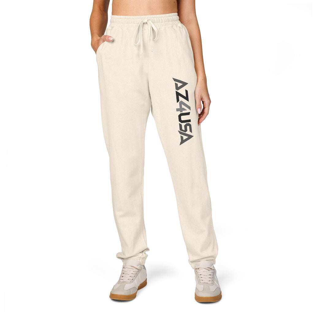 ZAVA Vertical Logo Sweatpants — Garment-Dyed Fleece Joggers