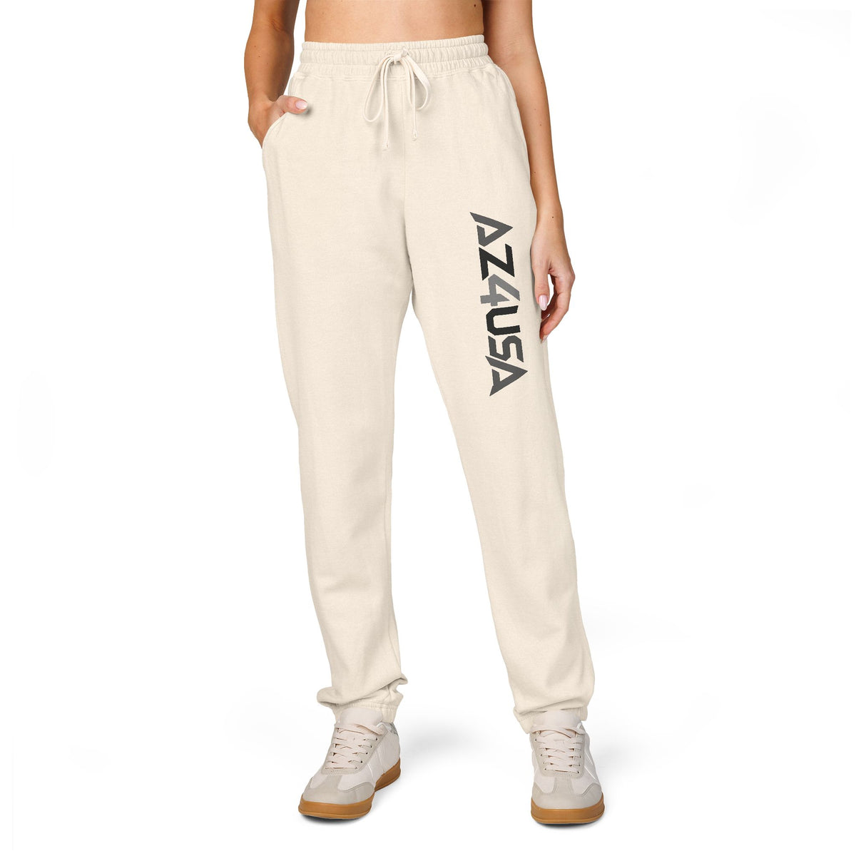 ZAVA Vertical Logo Sweatpants — Garment-Dyed Fleece Joggers