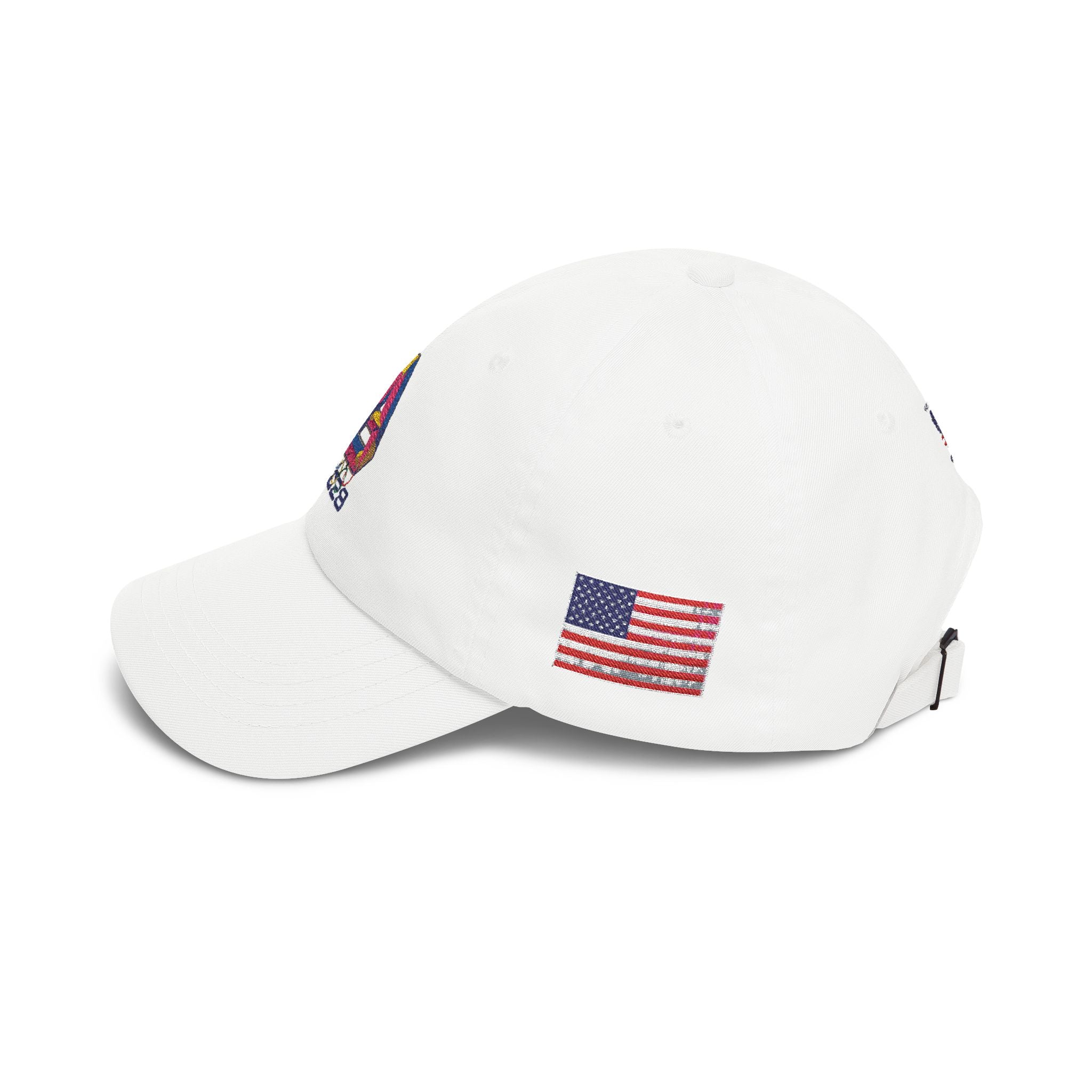 2028 VA Dad Cap – Retro Multicolor Embroidered Baseball Hat with American Flag