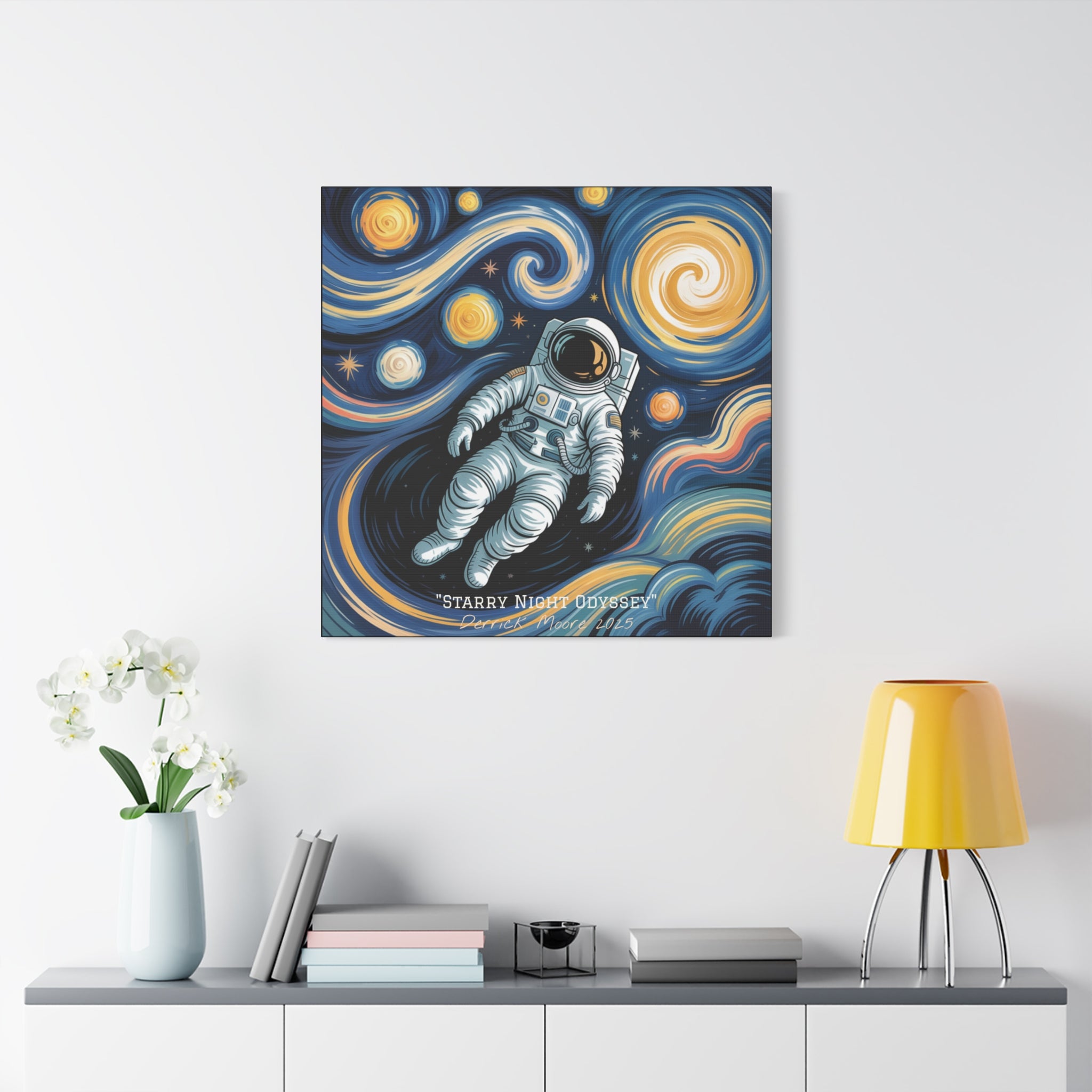 "Starry Night Odyssey" 2025 - Matte Stretched Canvas Wall Art