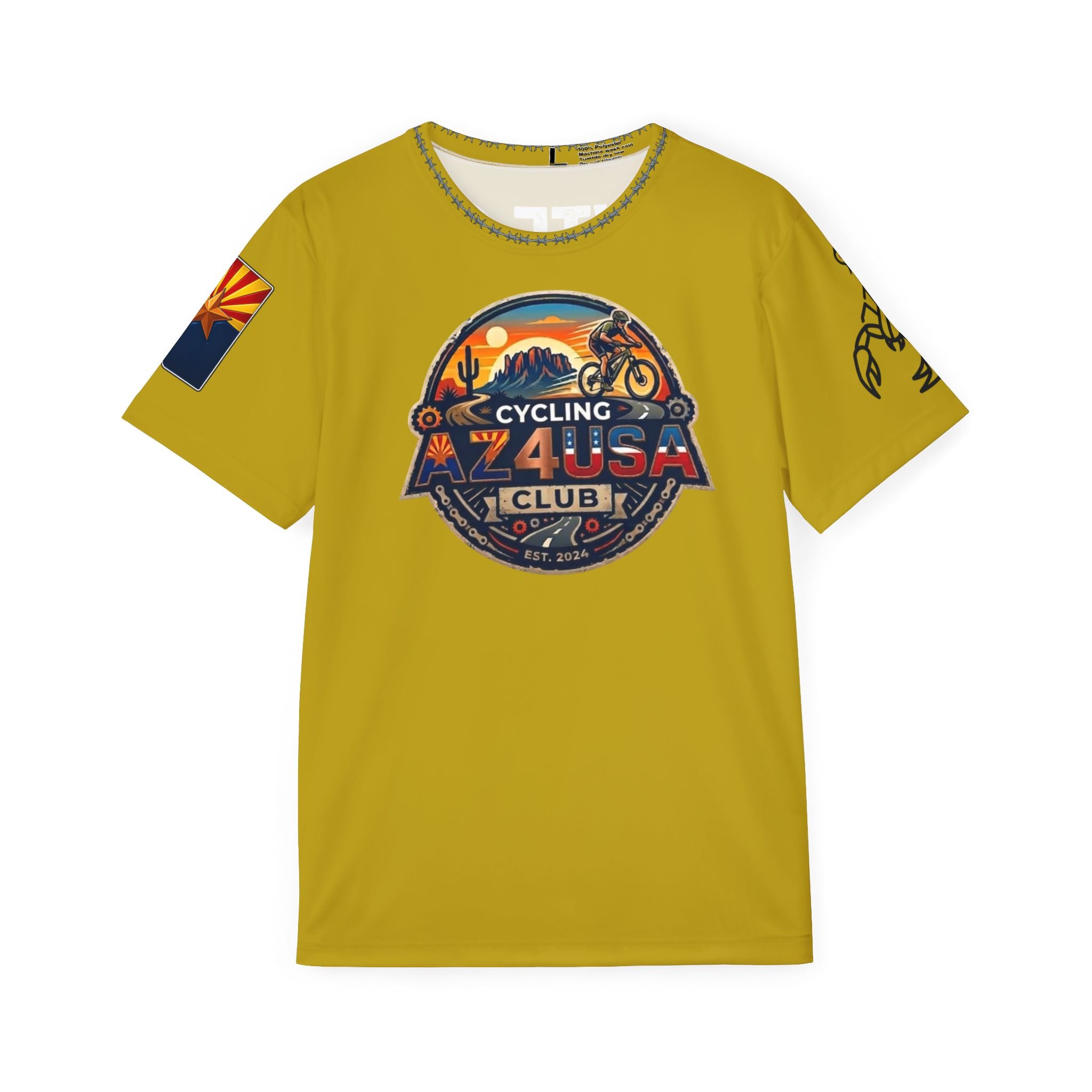 AZ4USA Cycling Club Jersey — WTF Is a Kilometer? Patriotic Eagle Bike Shirt