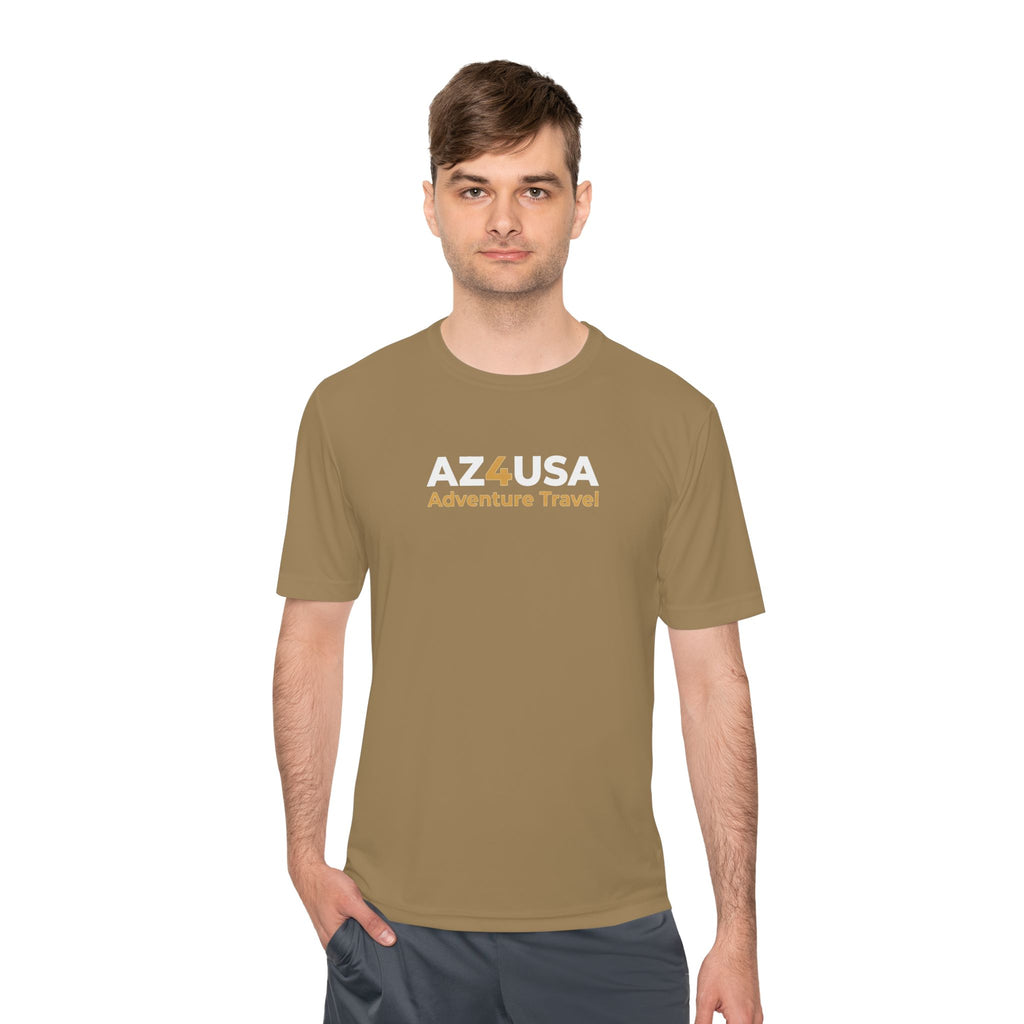 Adventure Travel Tee — “Adventure with a Sting!” Graphic Moisture-Wicking Shirt