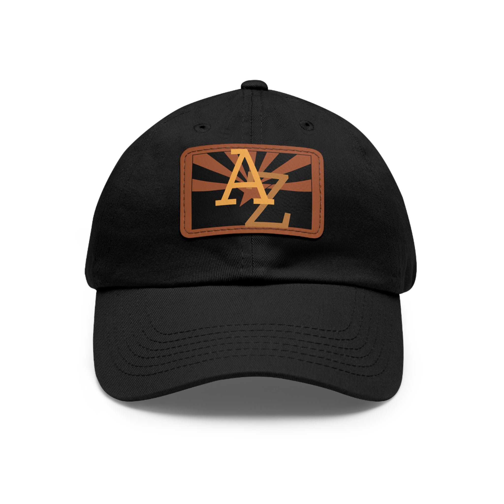 Leather Patch Dad Hat — AZ Monogram Patch Cap