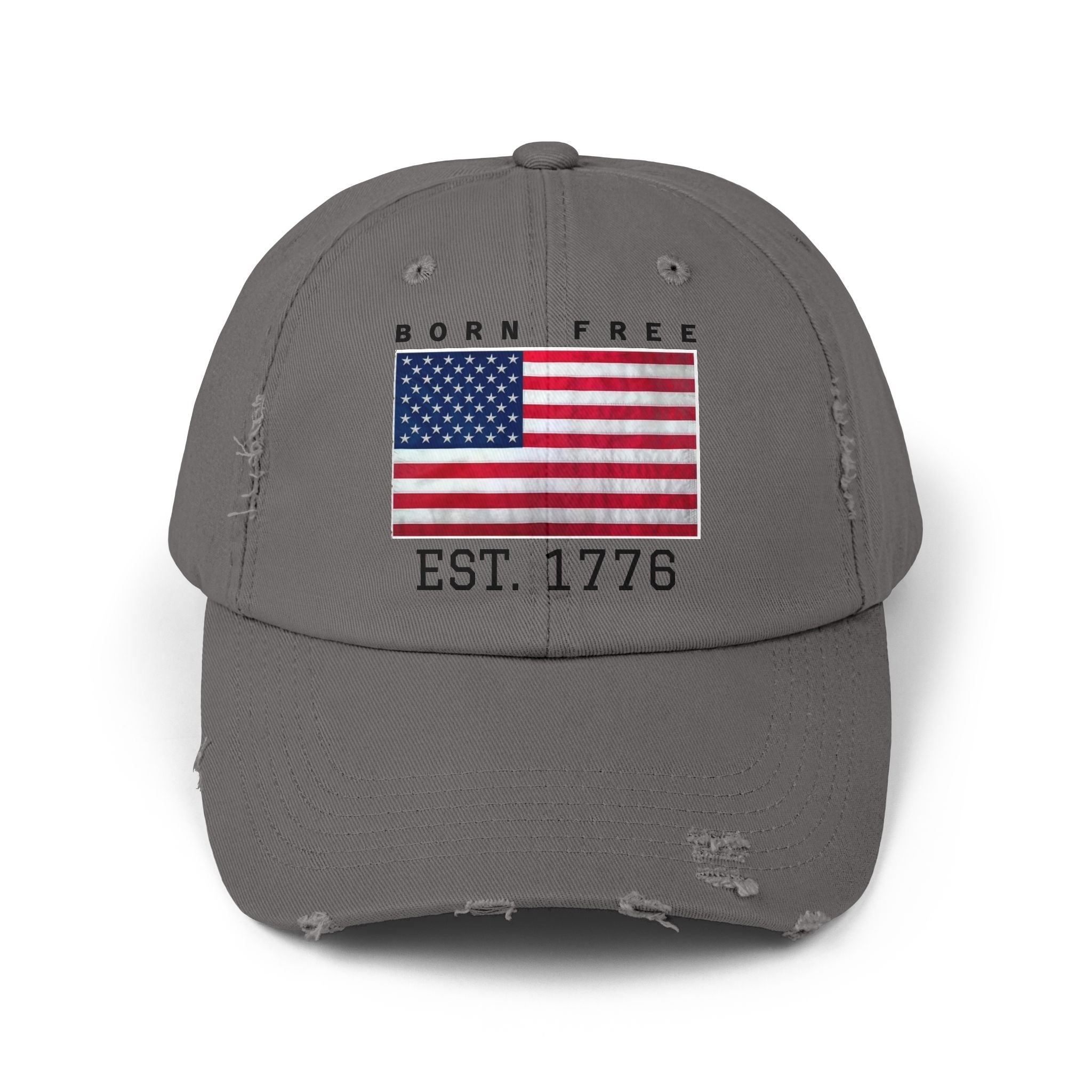 Born Free EST. 1776 Distressed Flag Cap