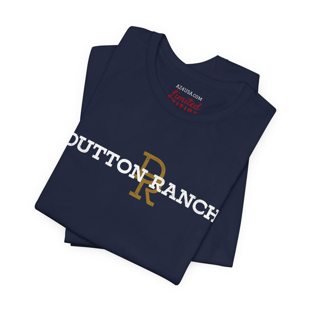 DR Monogram Tee — Vintage Gold Logo Short Sleeve Shirt