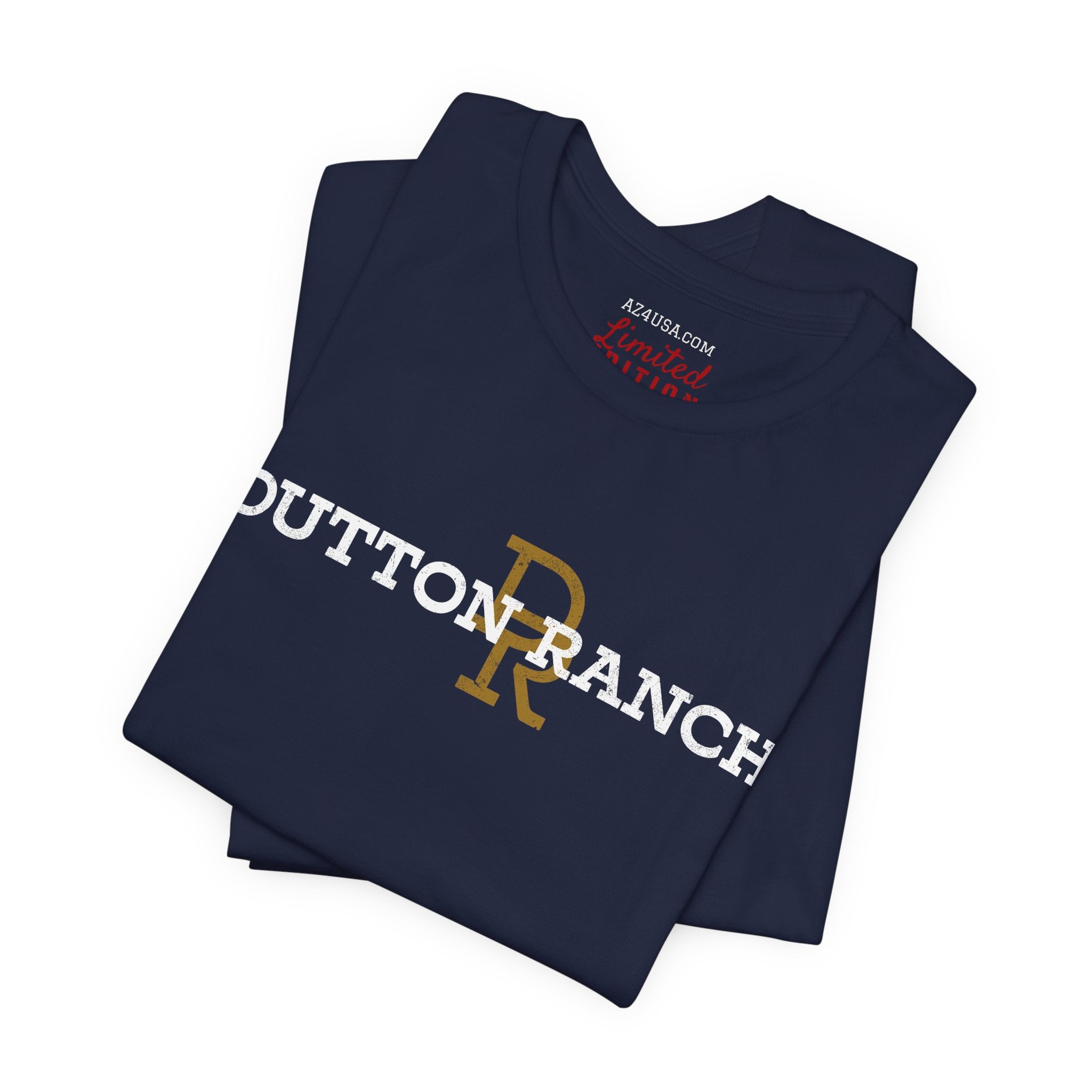 DR Monogram Tee — Vintage Gold Logo Short Sleeve Shirt