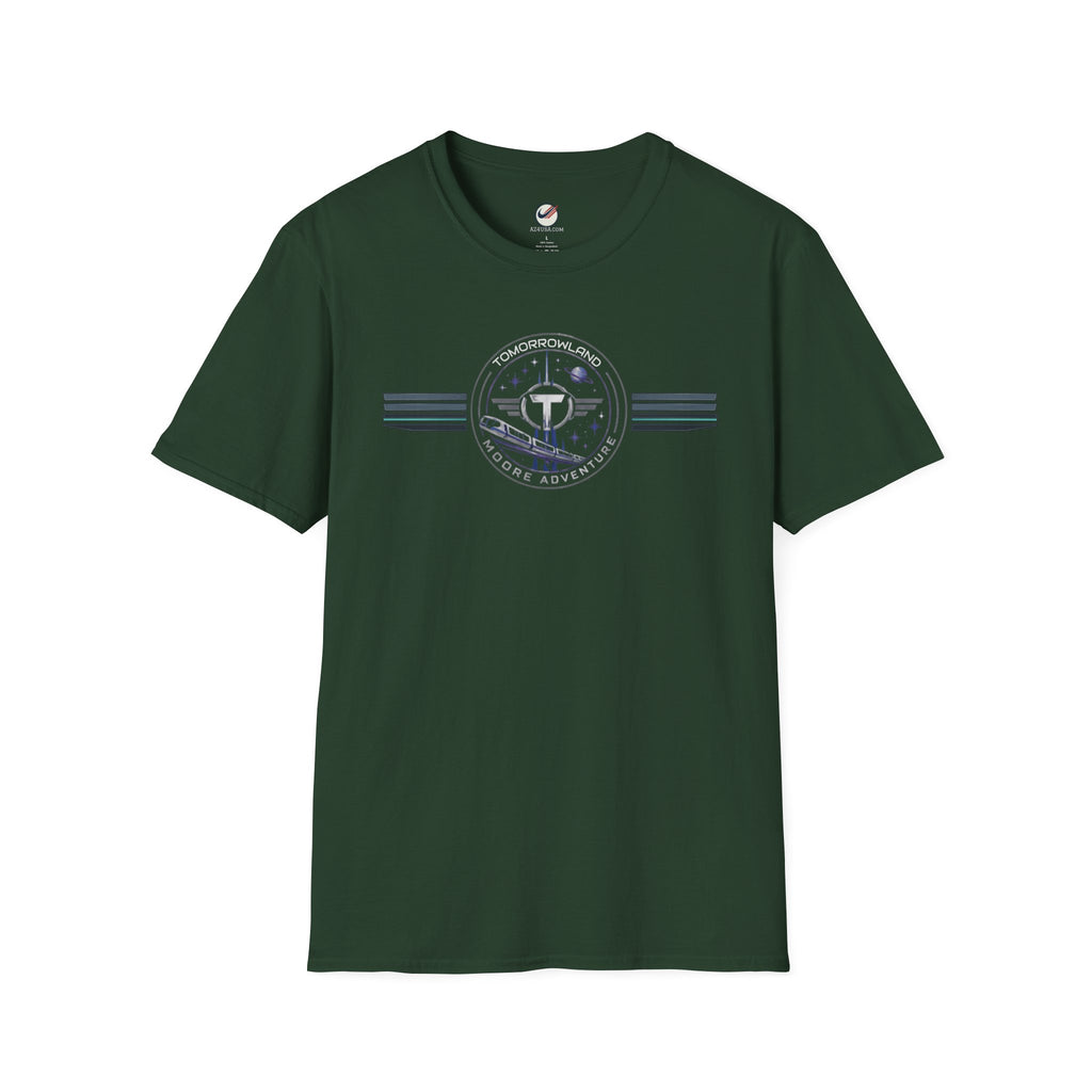 Tomorrowland 'Moore Adventure' Logo T‑Shirt — Retro Space Adventure Graphic Tee