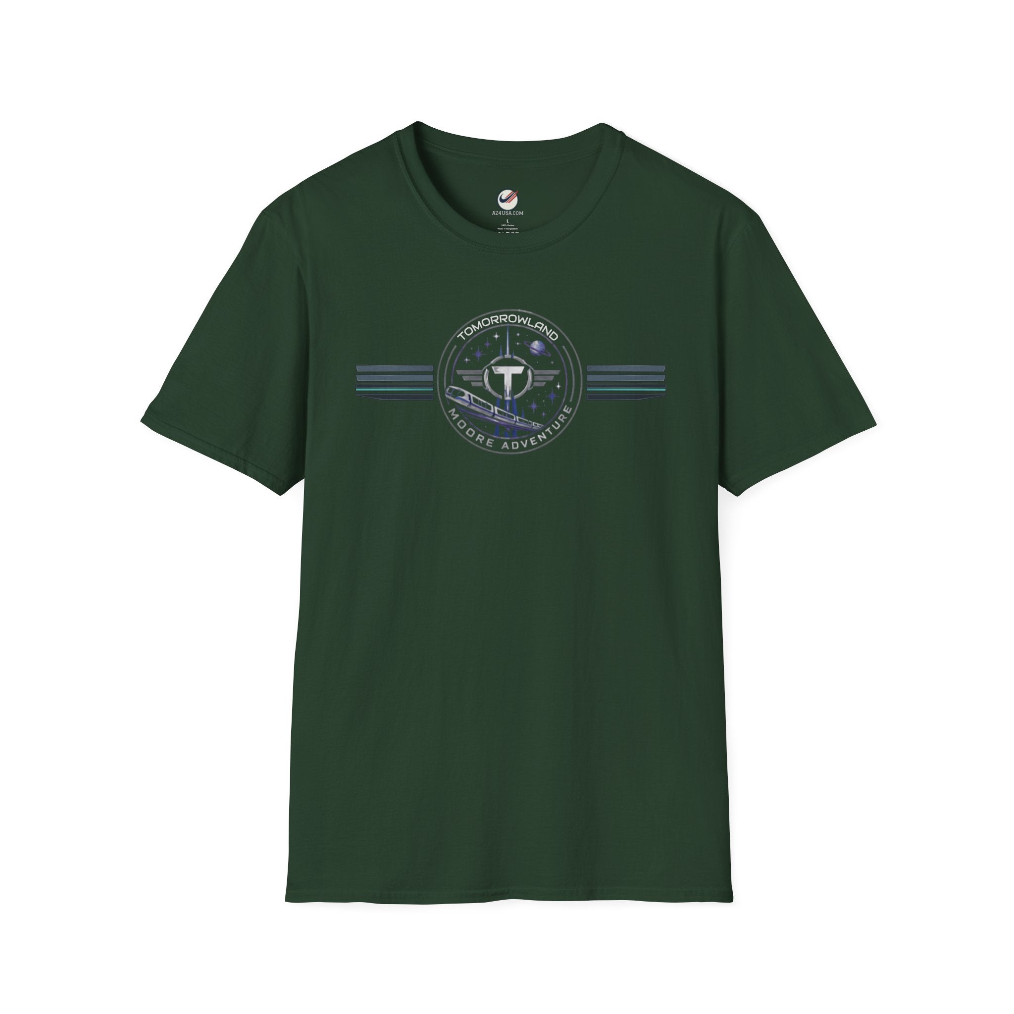 Tomorrowland 'Moore Adventure' Logo T‑Shirt — Retro Space Adventure Graphic Tee