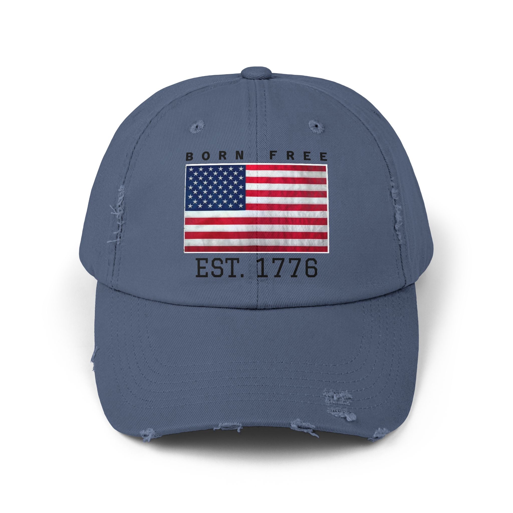 Born Free EST. 1776 Distressed Flag Cap