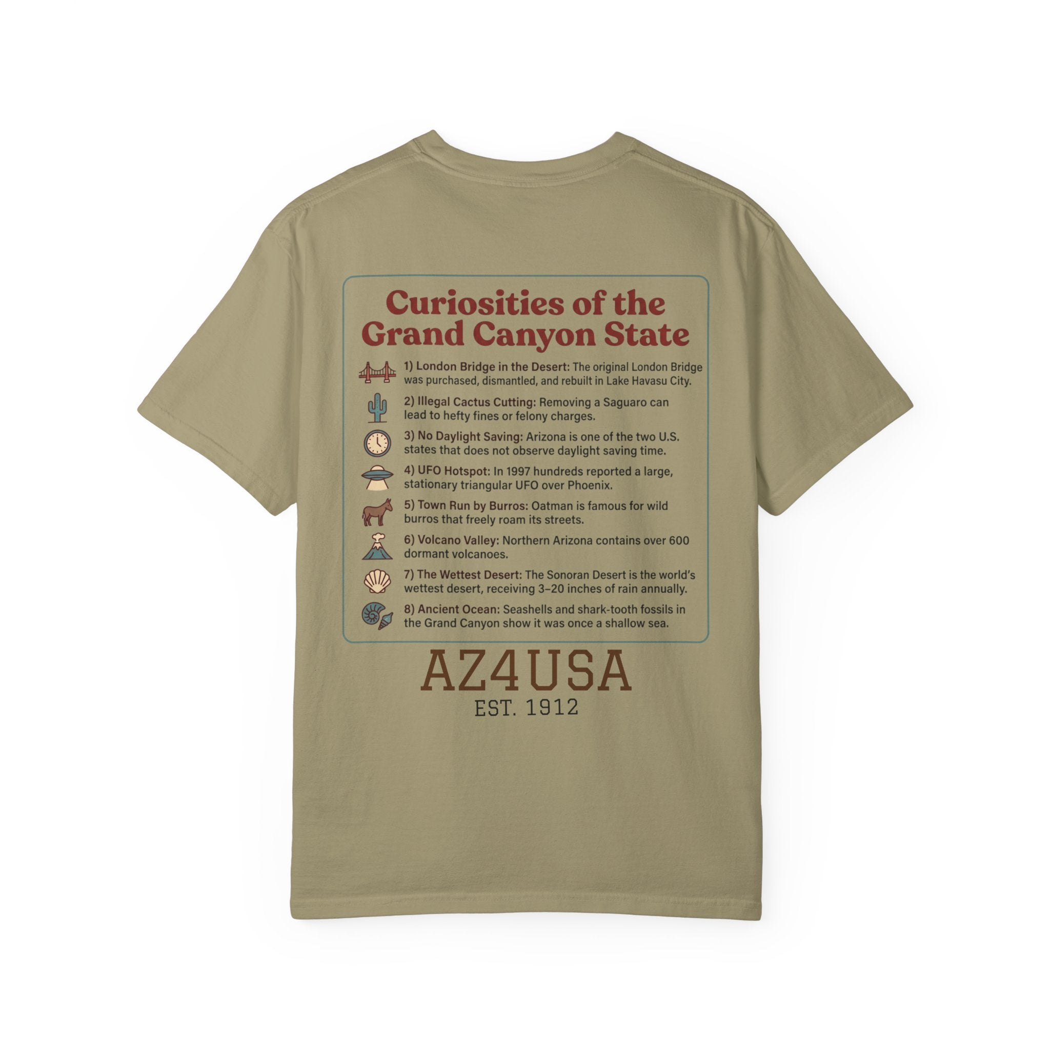 Arizona Pride T-Shirt — Grand Canyon State Facts Graphic Tee