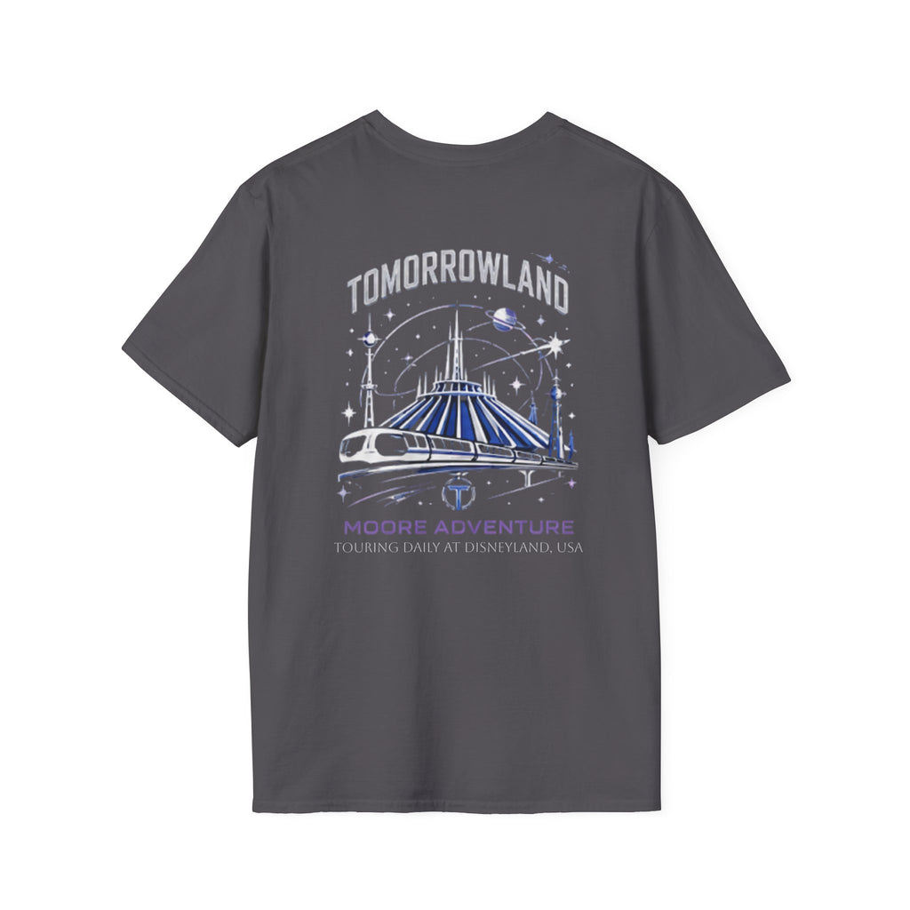 Tomorrowland 'Moore Adventure' Logo T‑Shirt — Retro Space Adventure Graphic Tee